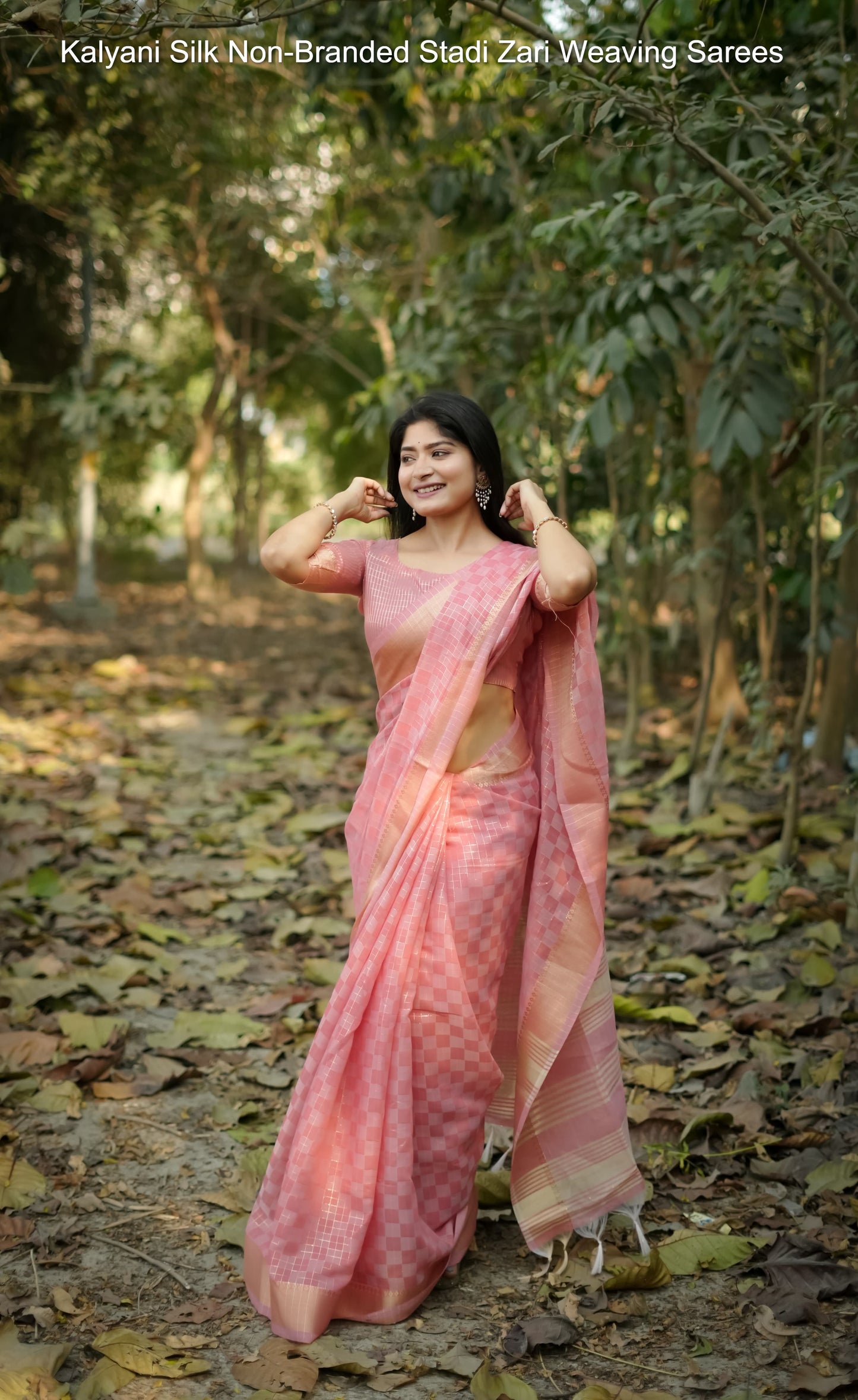 Kalyani Silk Non-Branded Stadi Zari Weaving Sarees