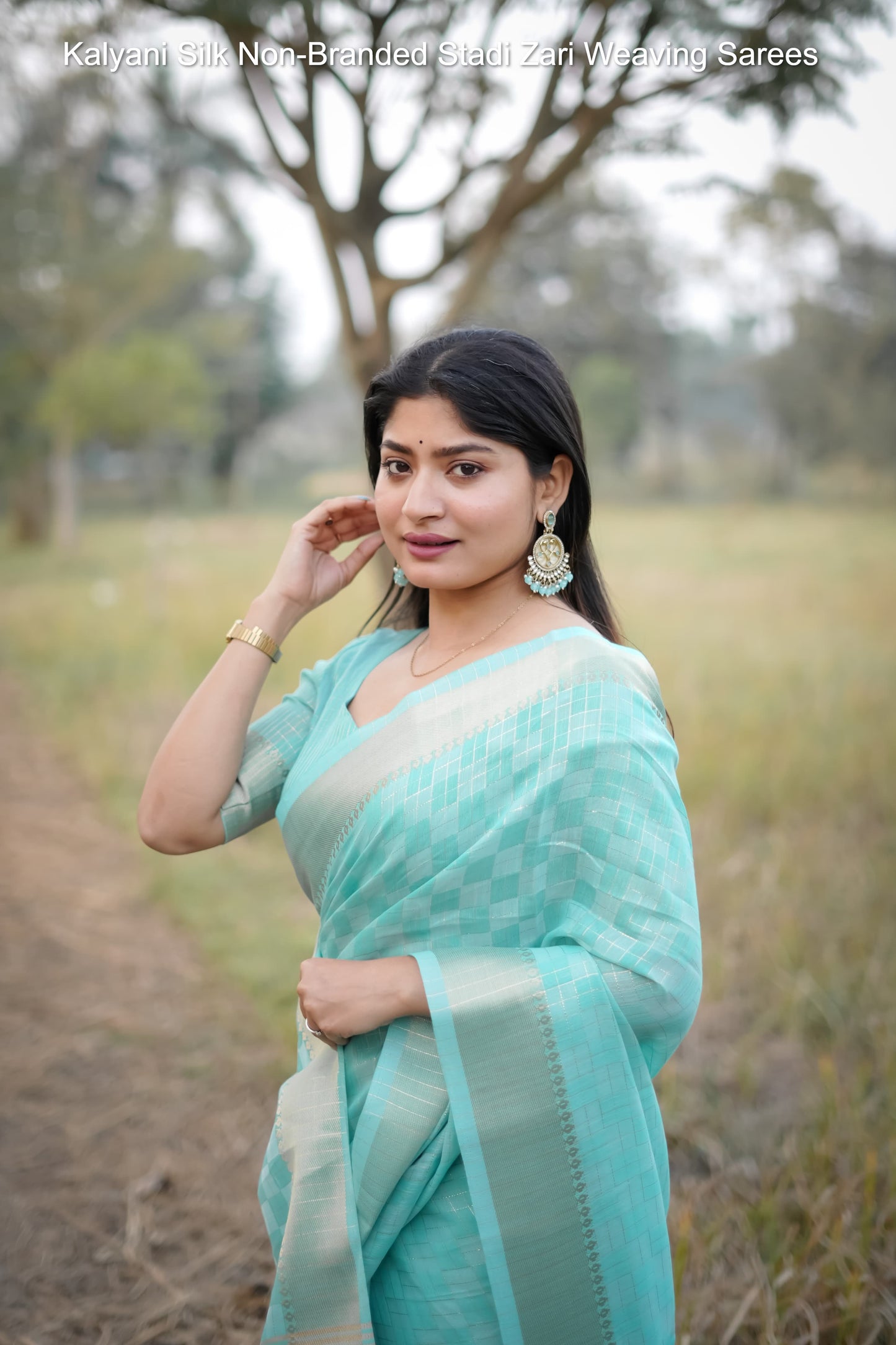 Kalyani Silk Non-Branded Stadi Zari Weaving Sarees