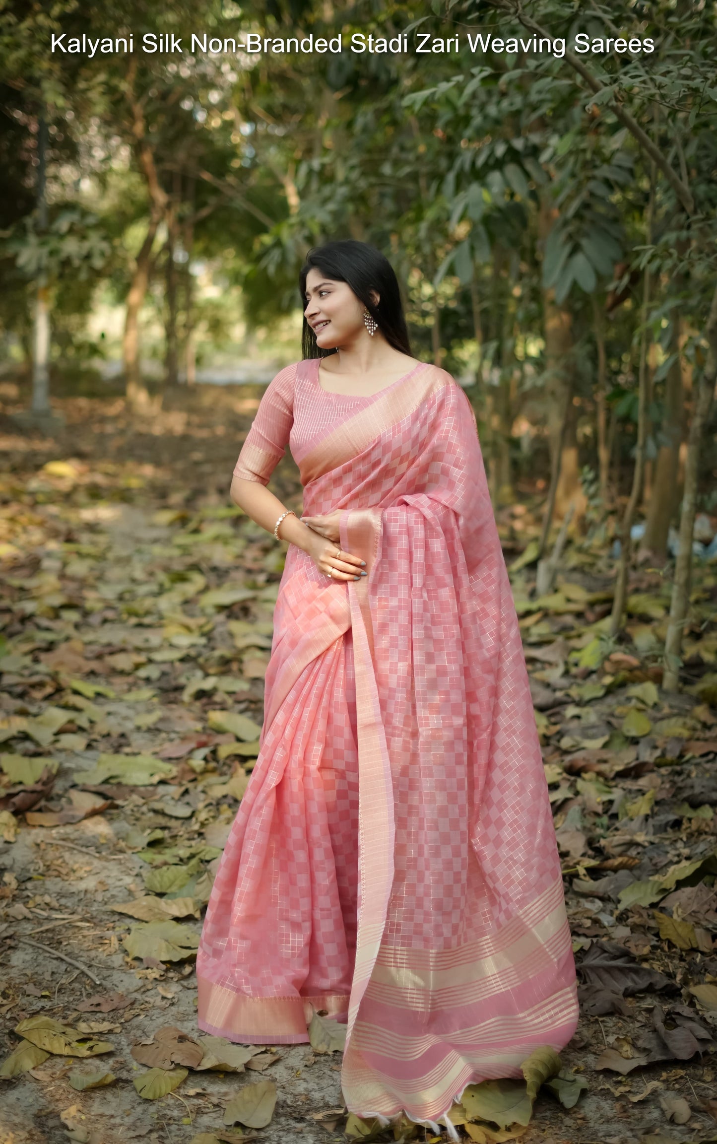 Kalyani Silk Non-Branded Stadi Zari Weaving Sarees