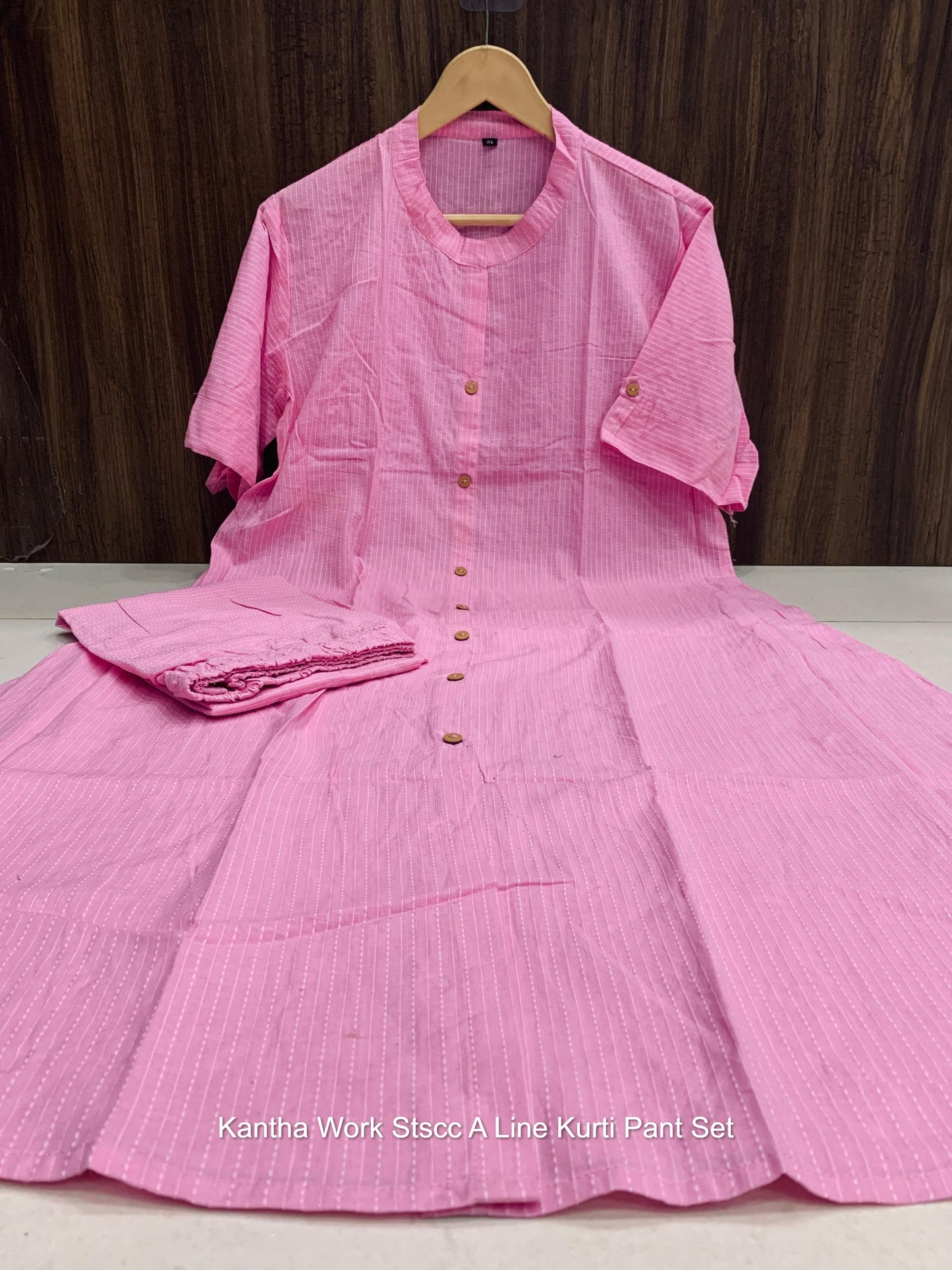 Kantha Work Stscc A Line Kurti Pant Set