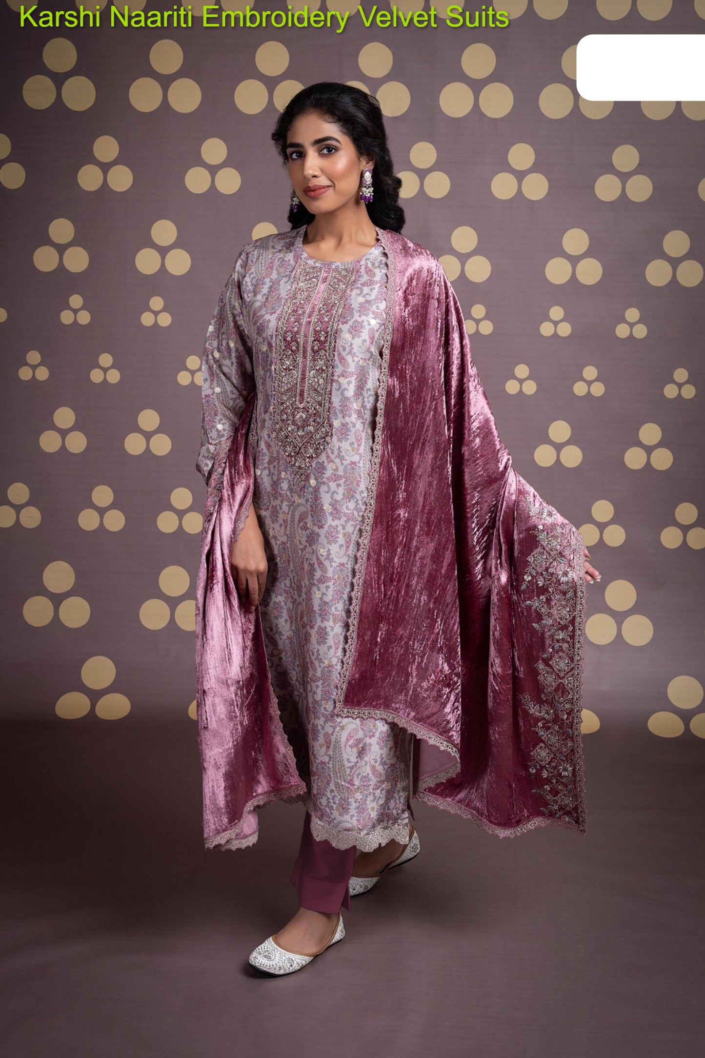 Karshi Naariti Embroidery Velvet Suits