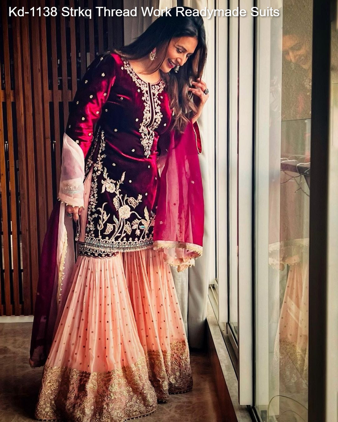 Kd-1138 Strkq Thread Work Readymade Suits