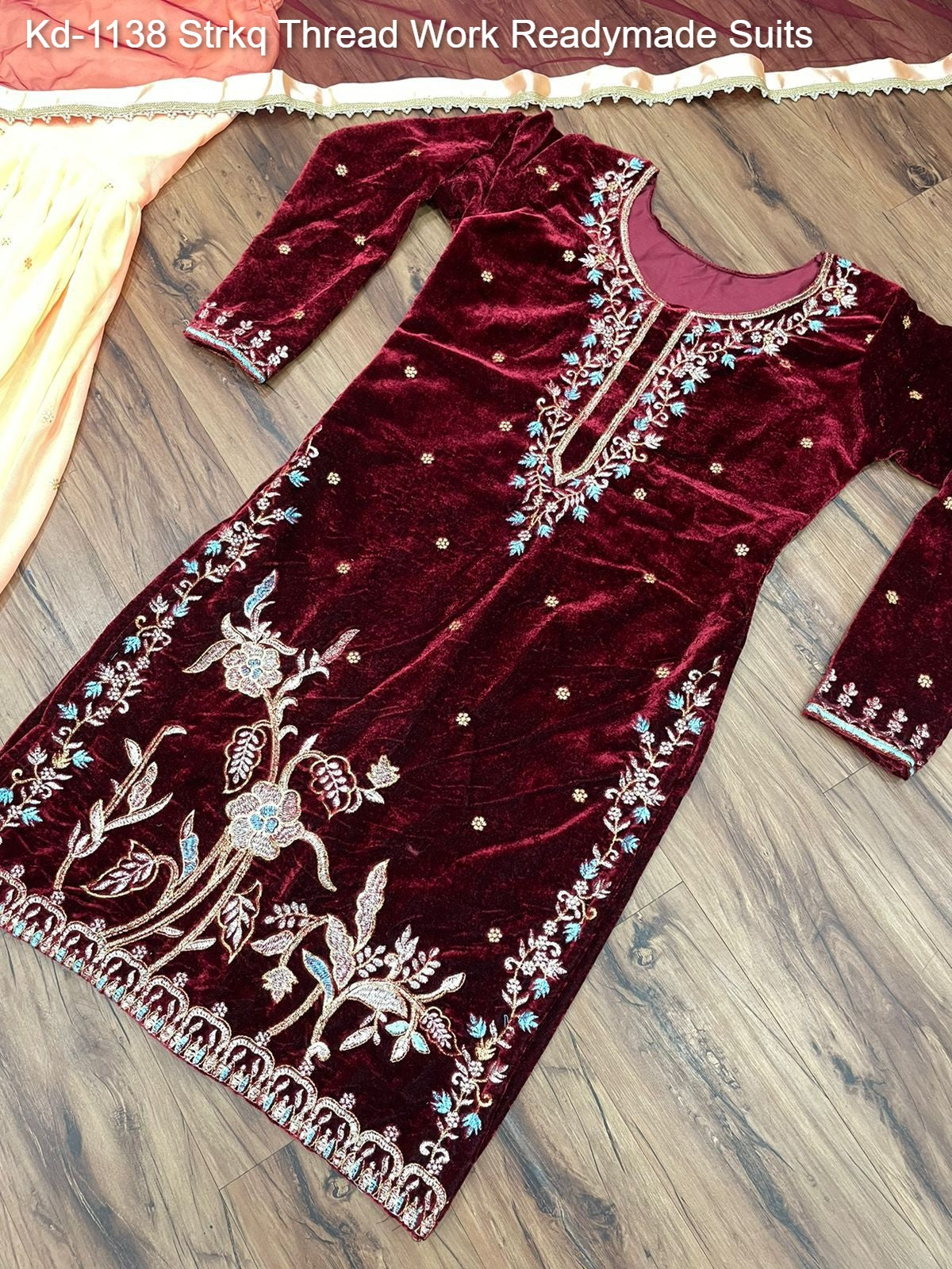 Kd-1138 Strkq Thread Work Readymade Suits