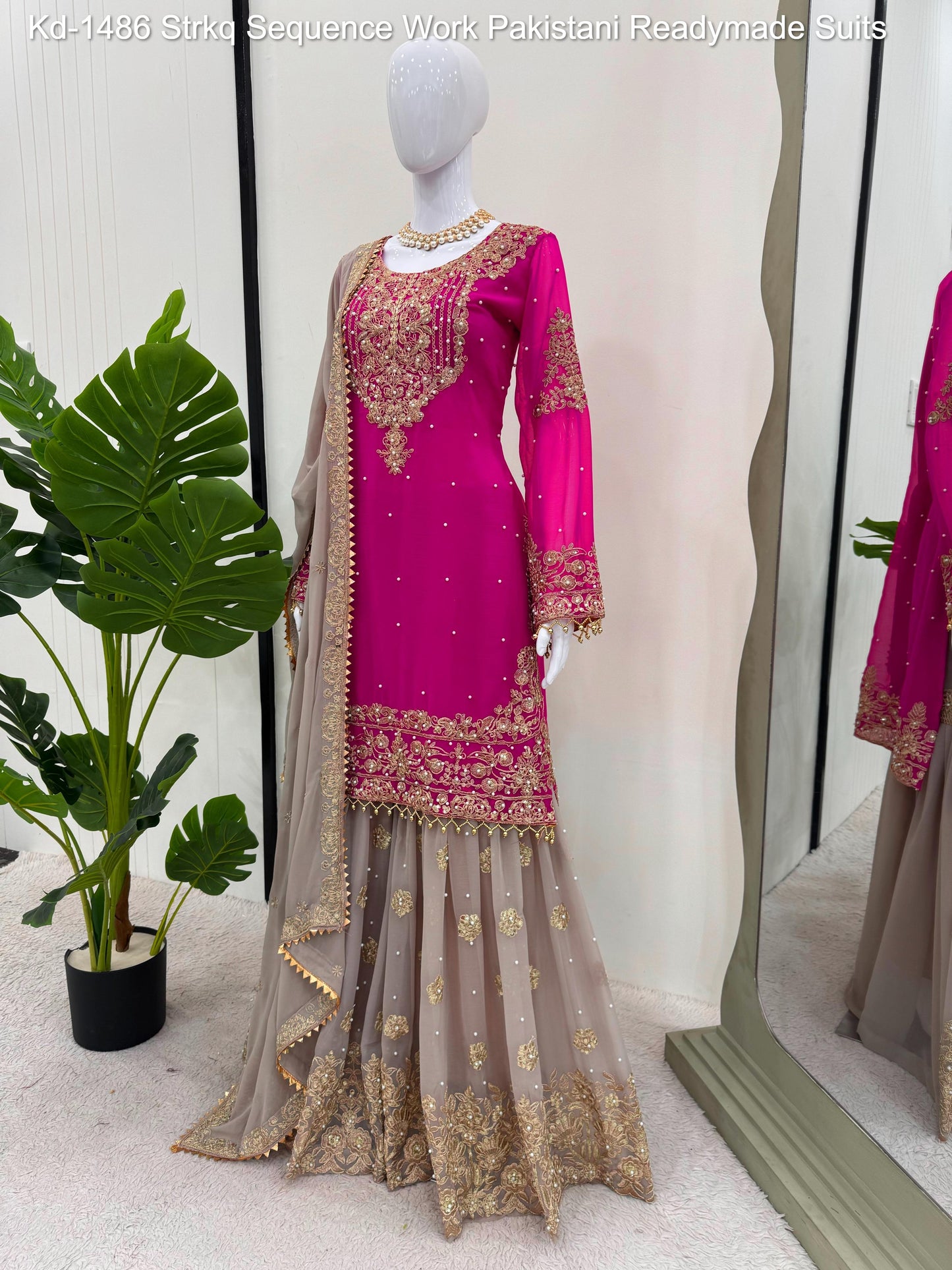 Kd-1486 Strkq Sequence Work Pakistani Readymade Suits