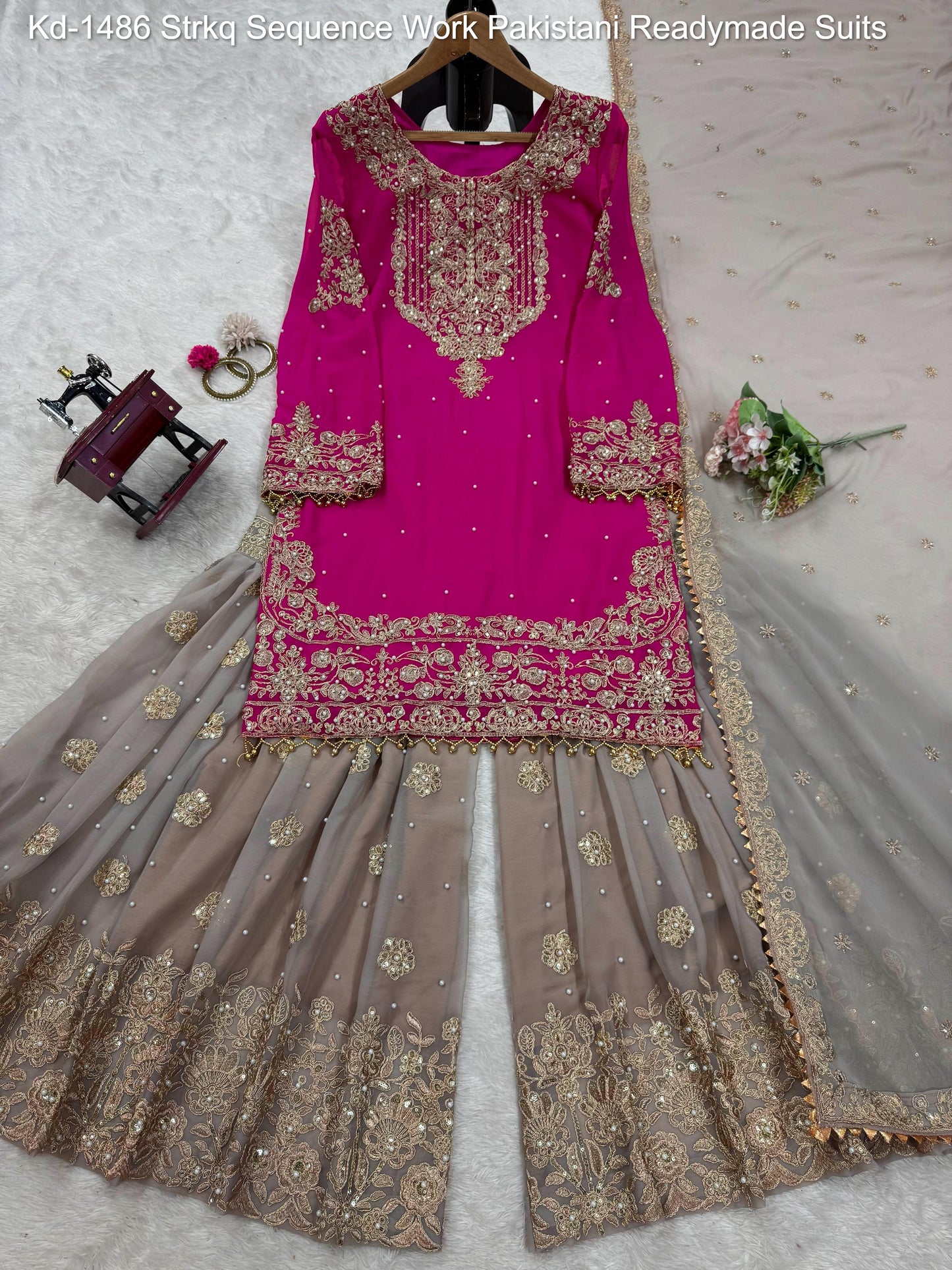 Kd-1486 Strkq Sequence Work Pakistani Readymade Suits