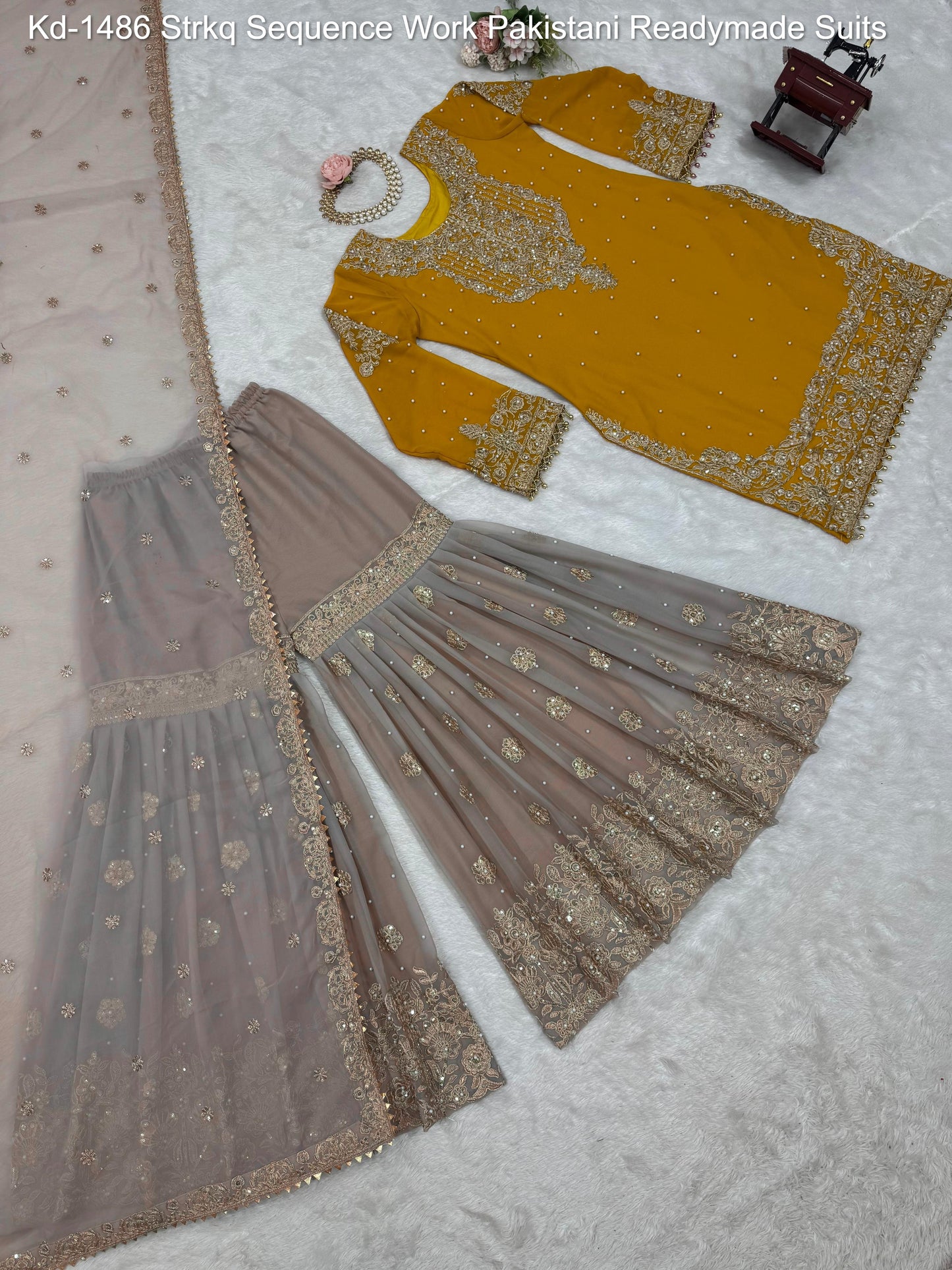 Kd-1486 Strkq Sequence Work Pakistani Readymade Suits