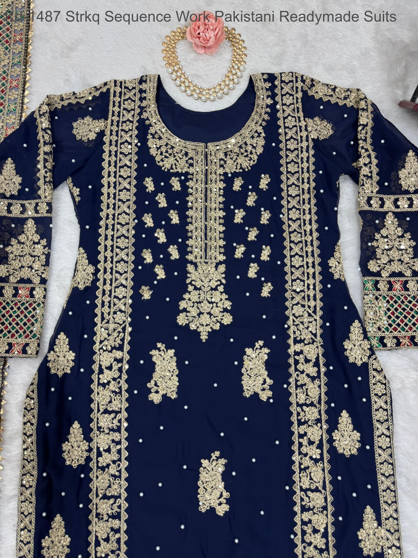 Kd-1487 Strkq Sequence Work Pakistani Readymade Suits