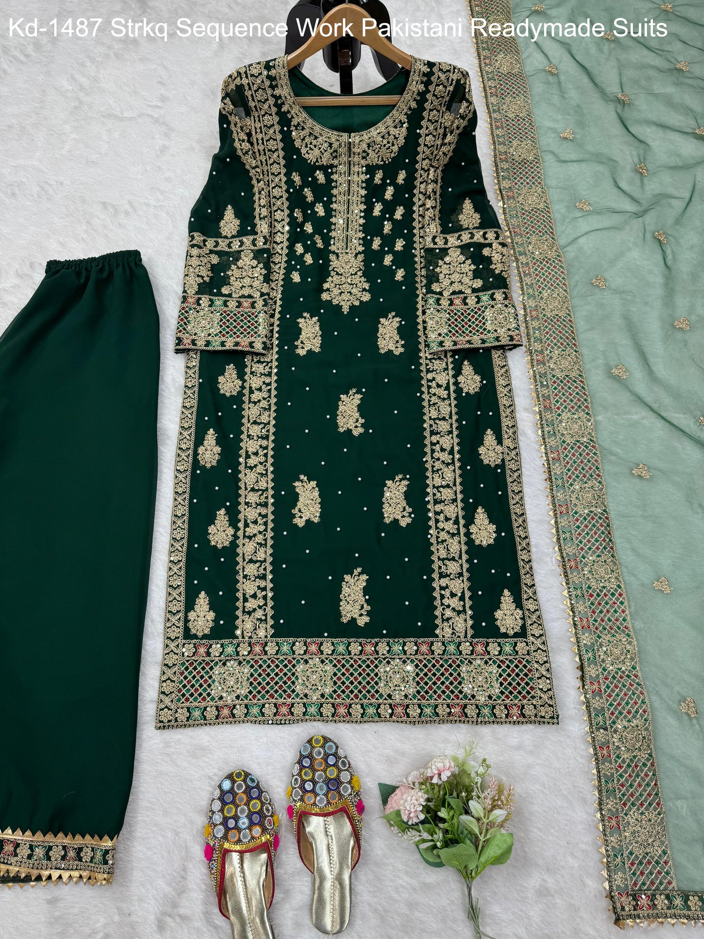 Kd-1487 Strkq Sequence Work Pakistani Readymade Suits