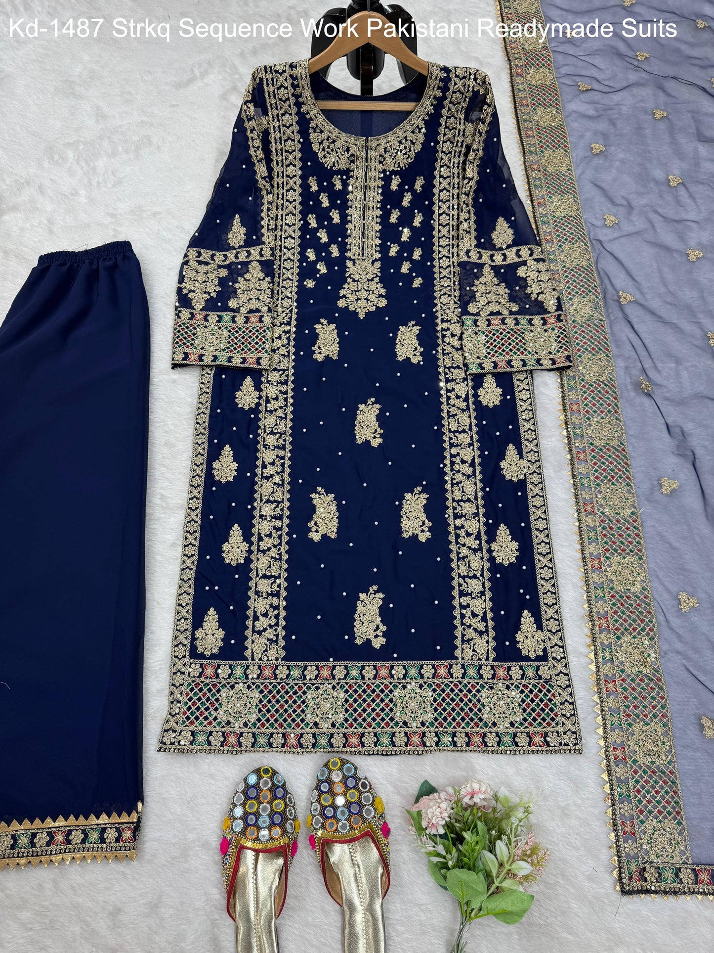 Kd-1487 Strkq Sequence Work Pakistani Readymade Suits