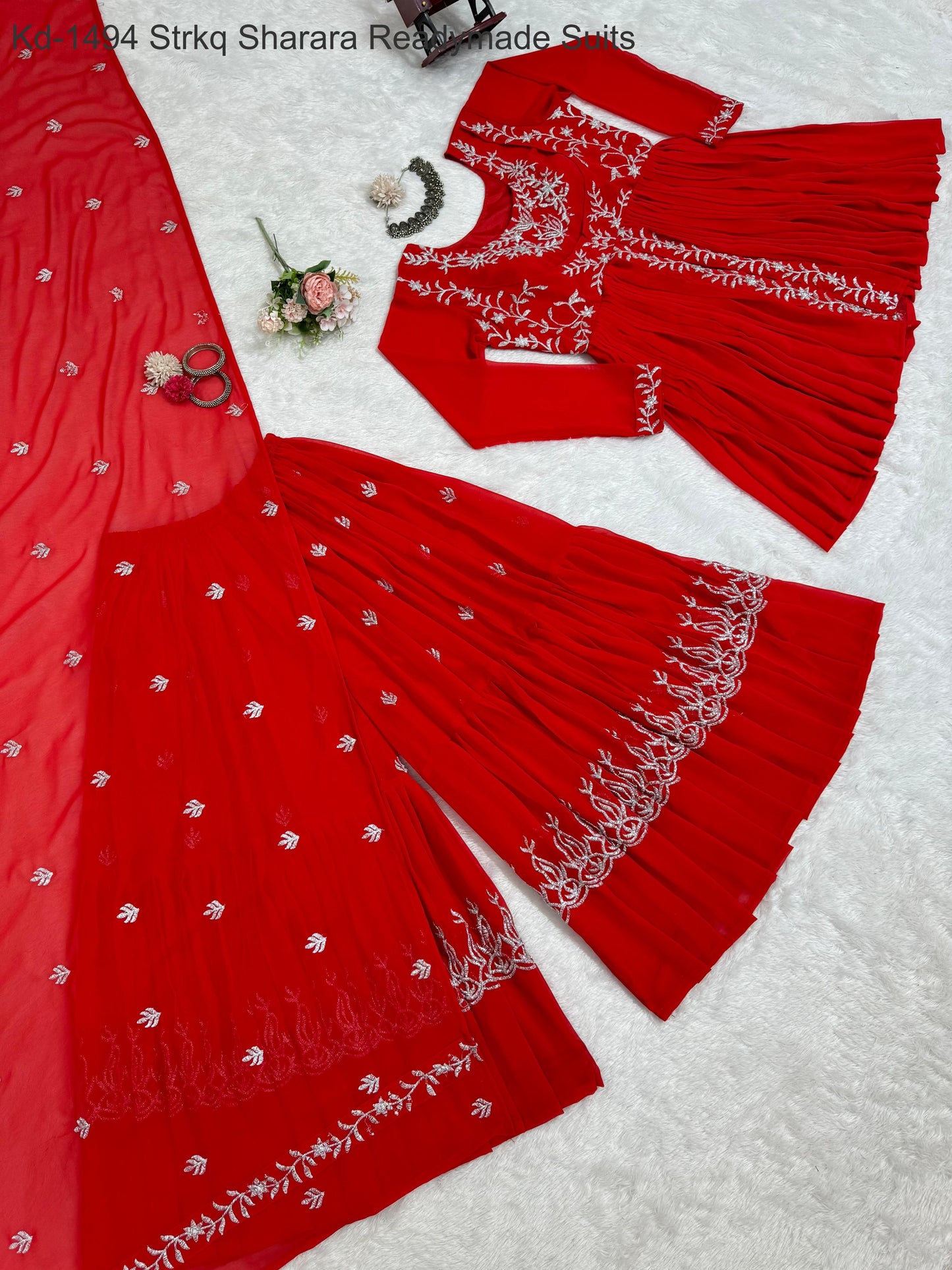 Kd-1494 Strkq Sharara Readymade Suits