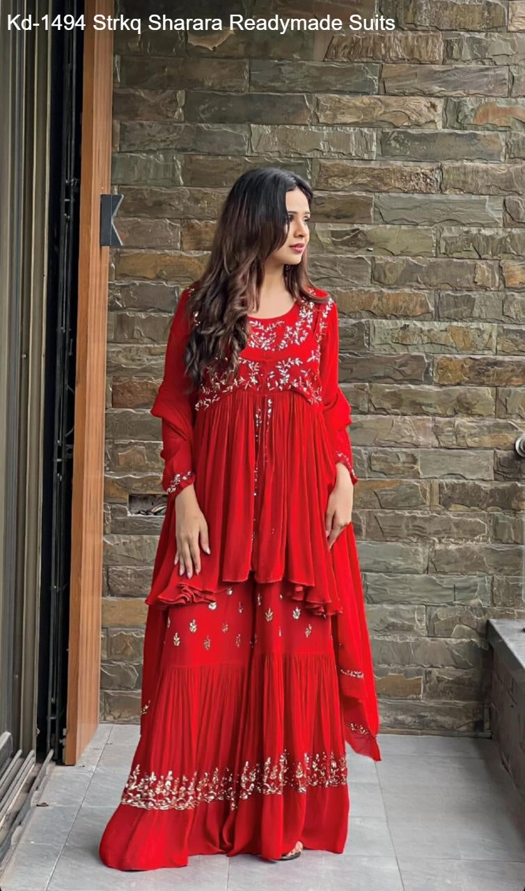 Kd-1494 Strkq Sharara Readymade Suits