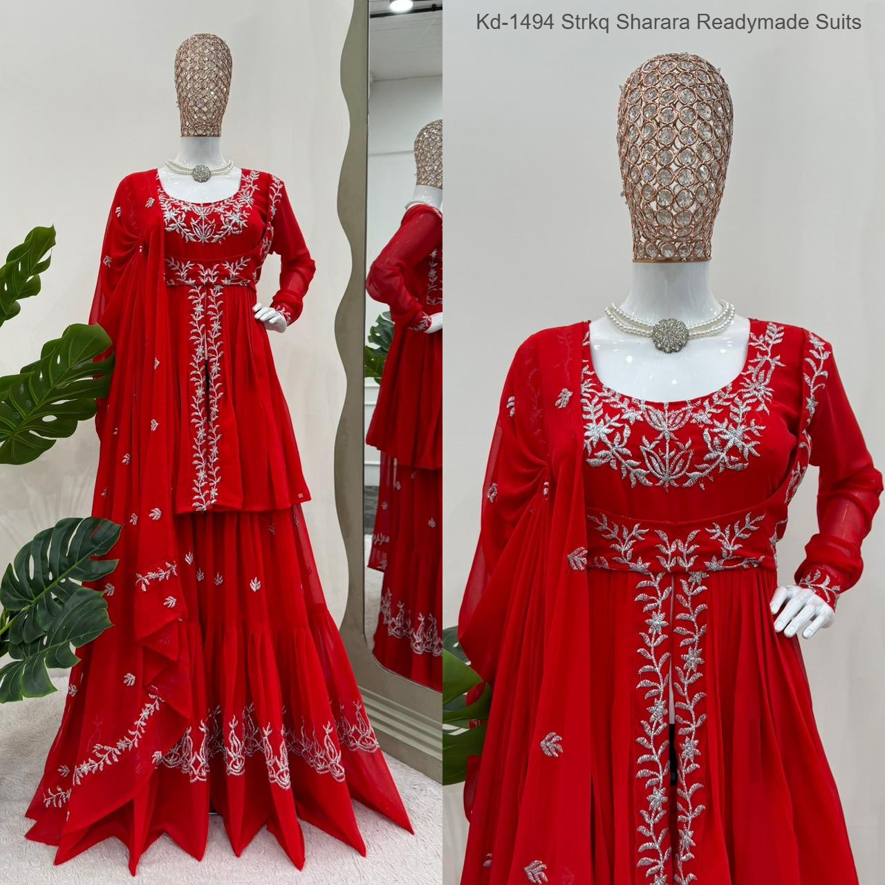 Kd-1494 Strkq Sharara Readymade Suits