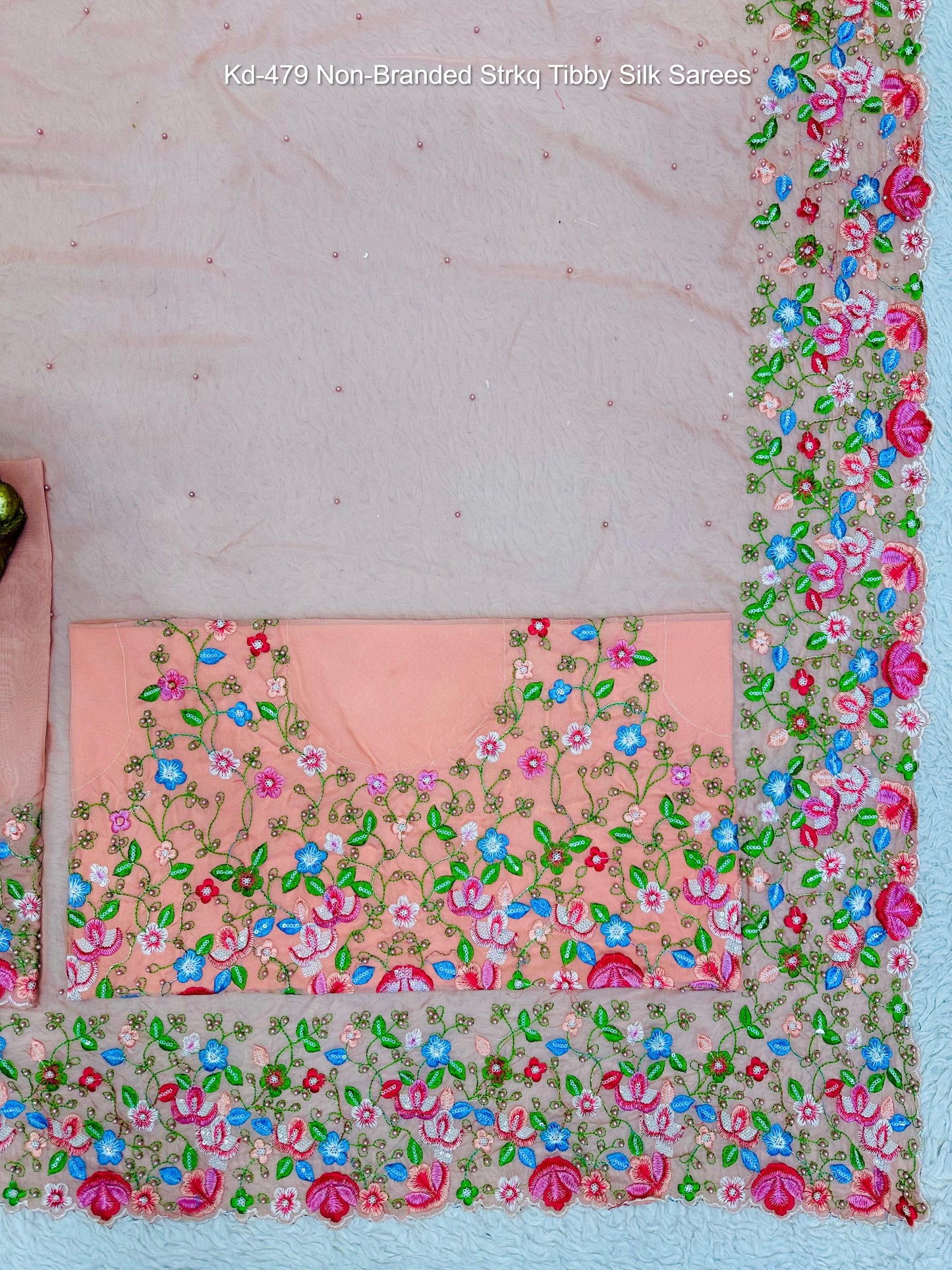 Kd-479 Non-Branded Strkq Tibby Silk Sarees