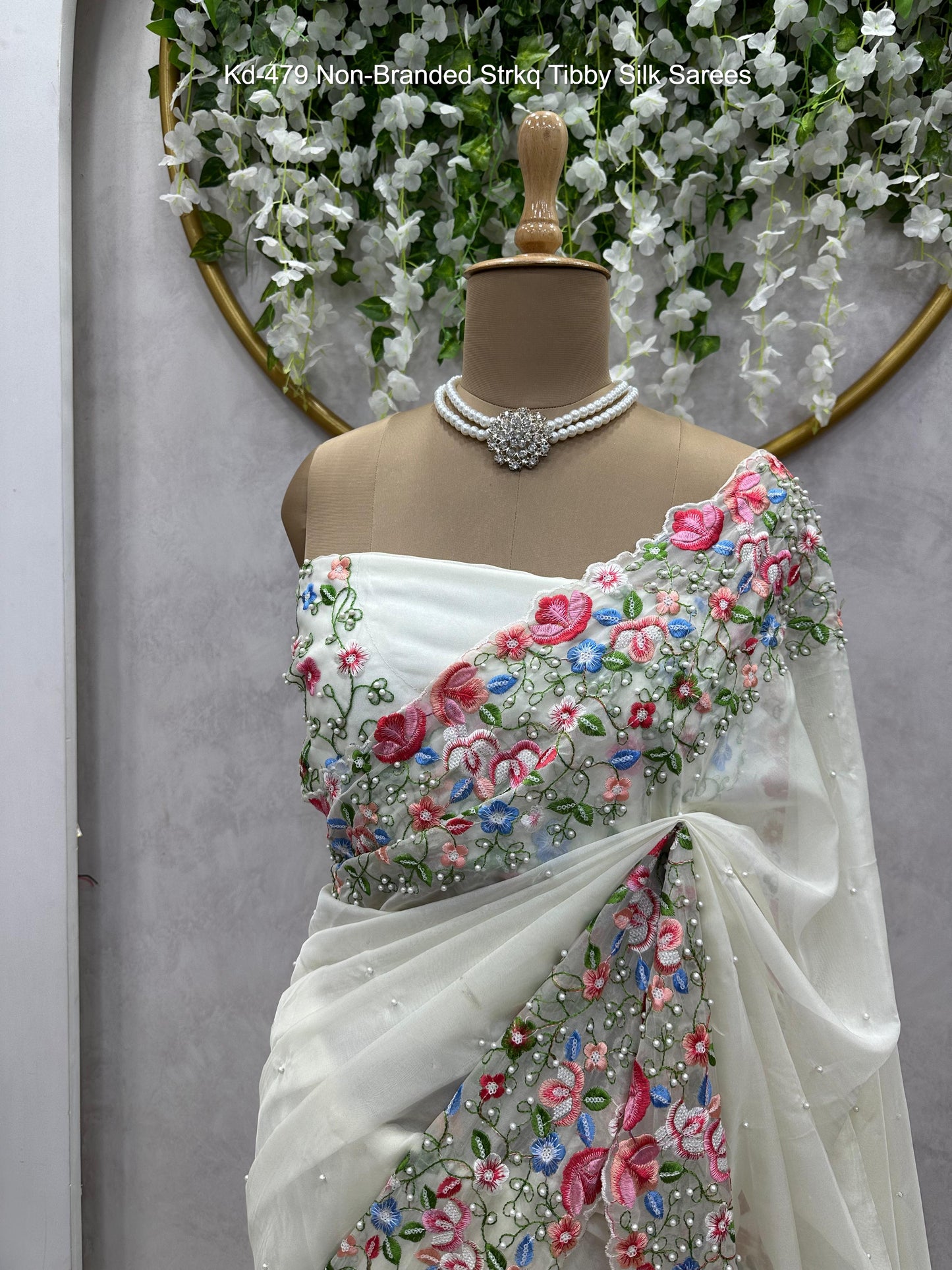 Kd-479 Non-Branded Strkq Tibby Silk Sarees