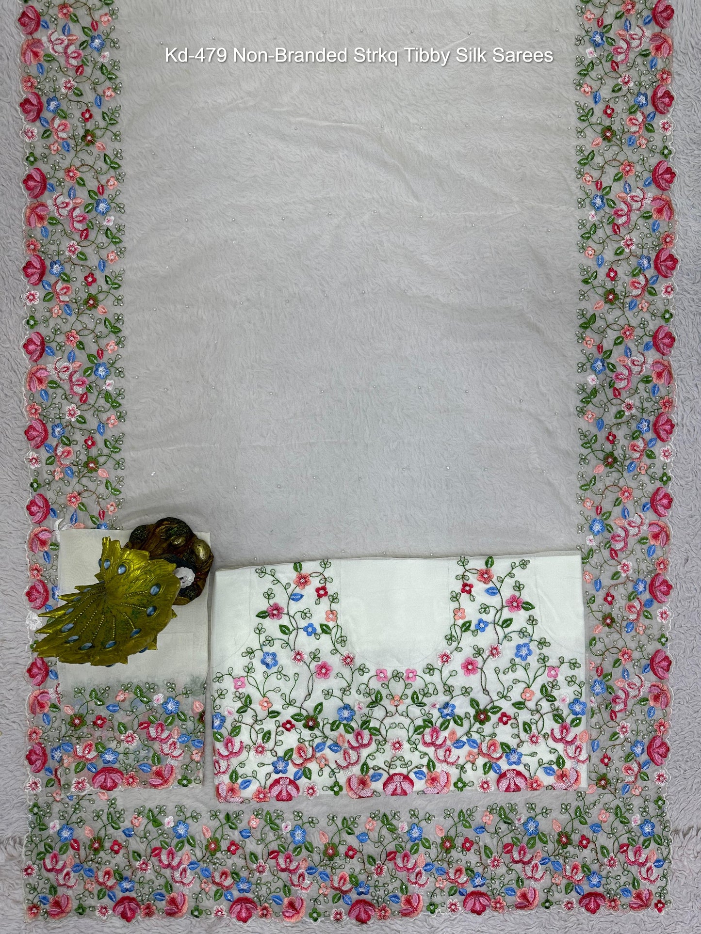 Kd-479 Non-Branded Strkq Tibby Silk Sarees