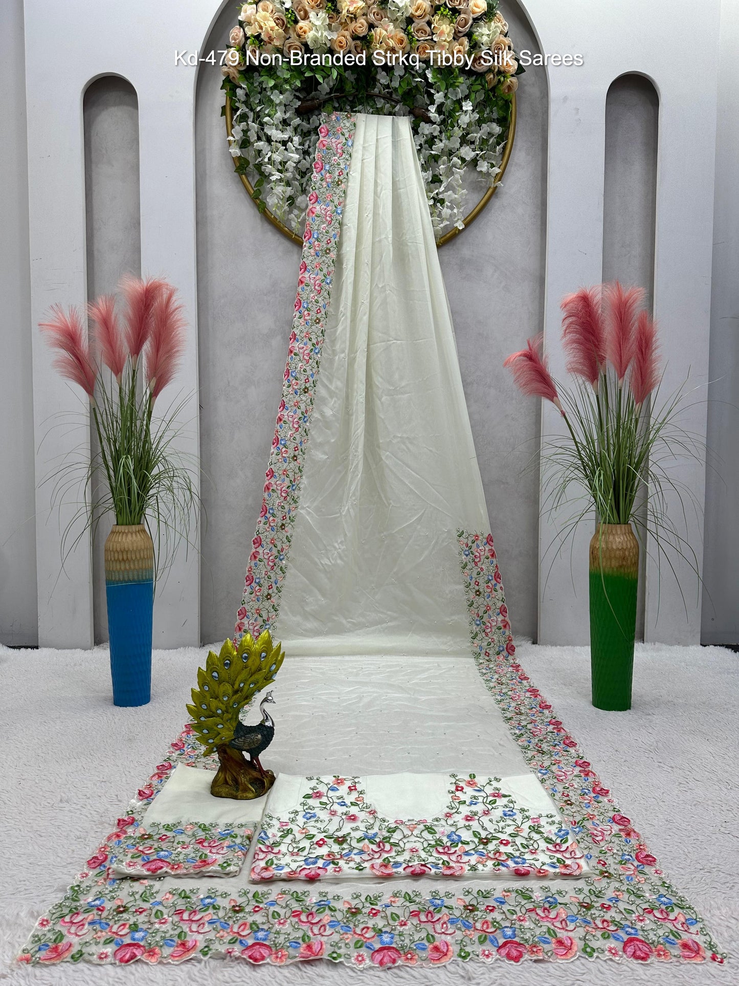 Kd-479 Non-Branded Strkq Tibby Silk Sarees