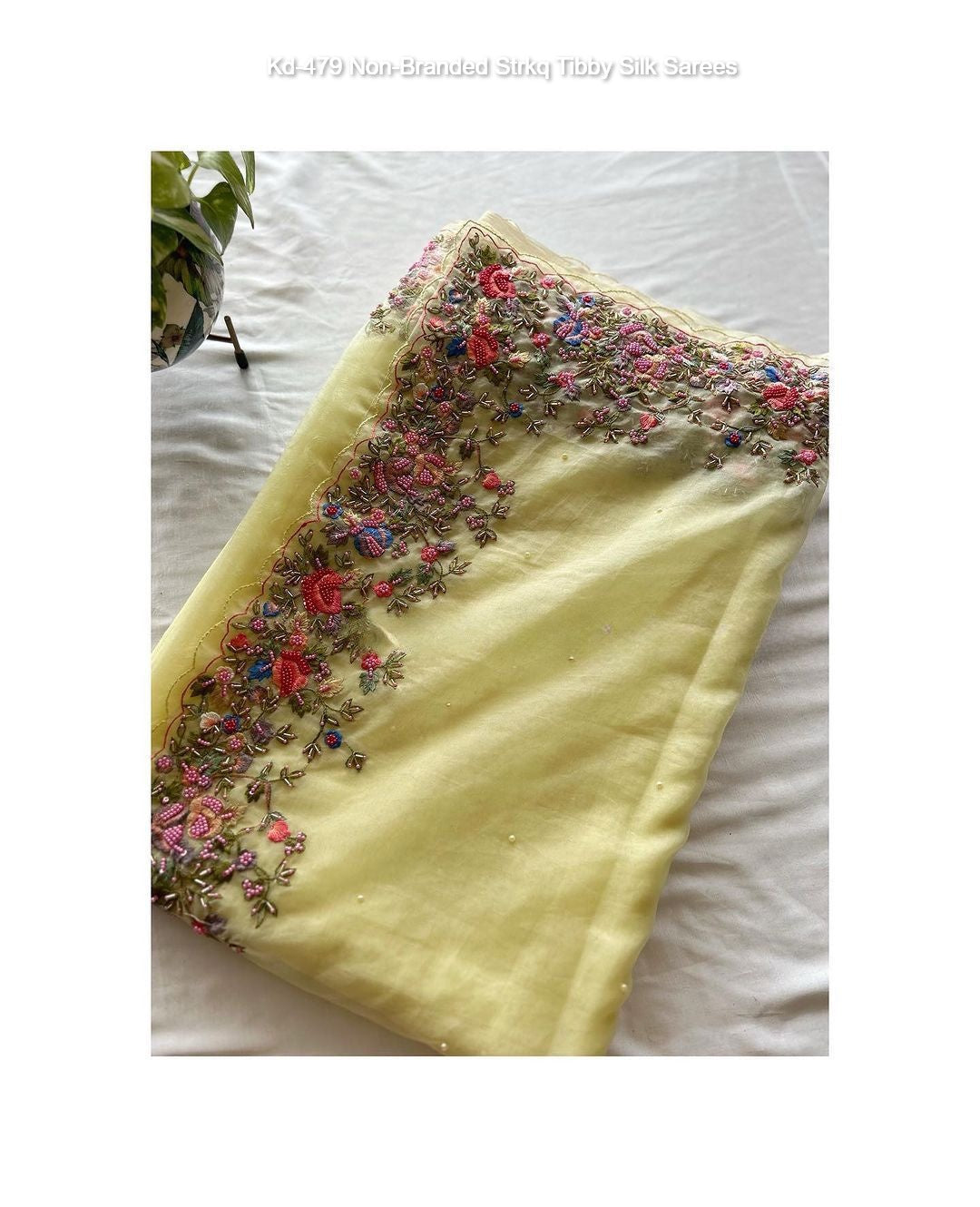 Kd-479 Non-Branded Strkq Tibby Silk Sarees