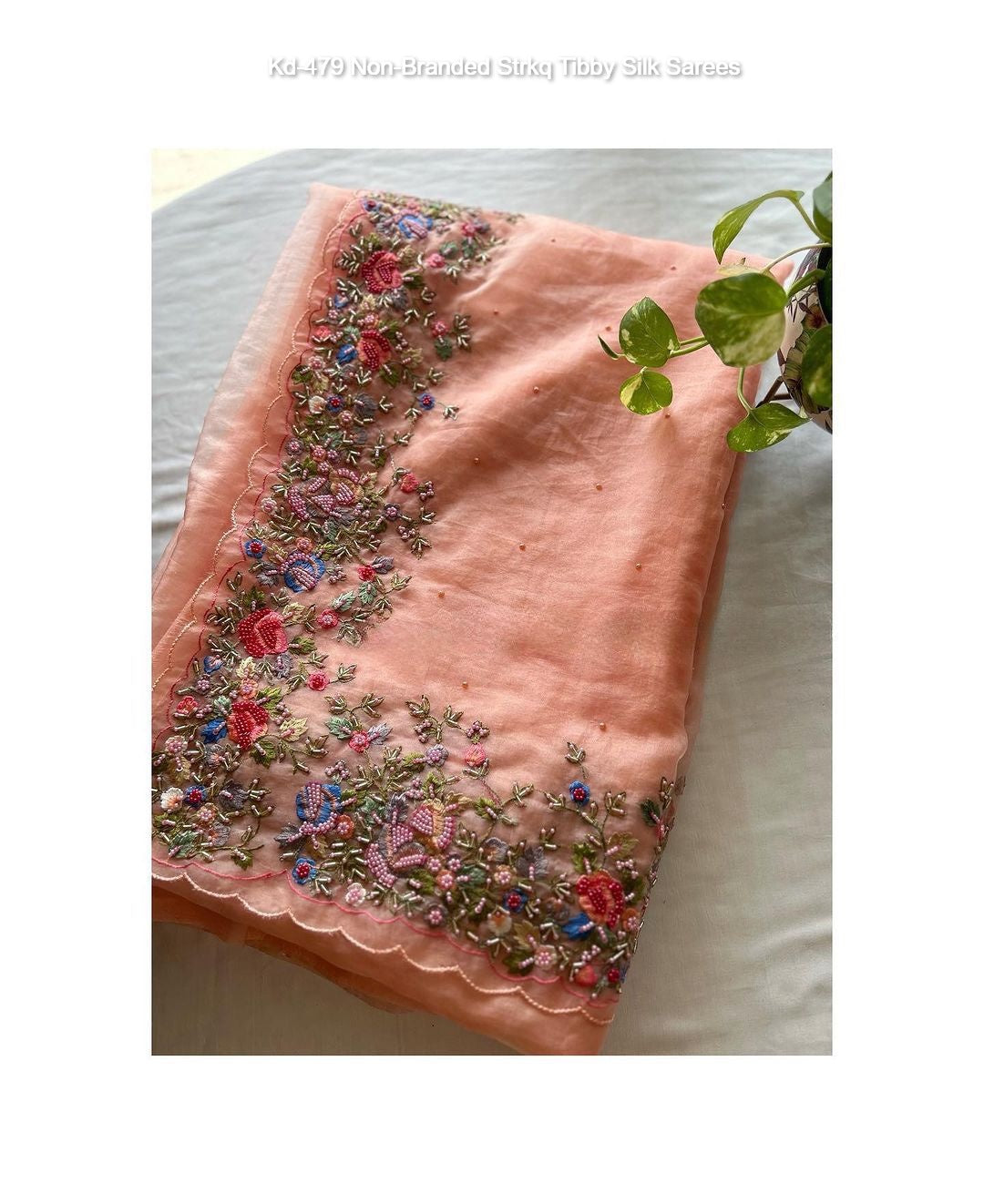 Kd-479 Non-Branded Strkq Tibby Silk Sarees