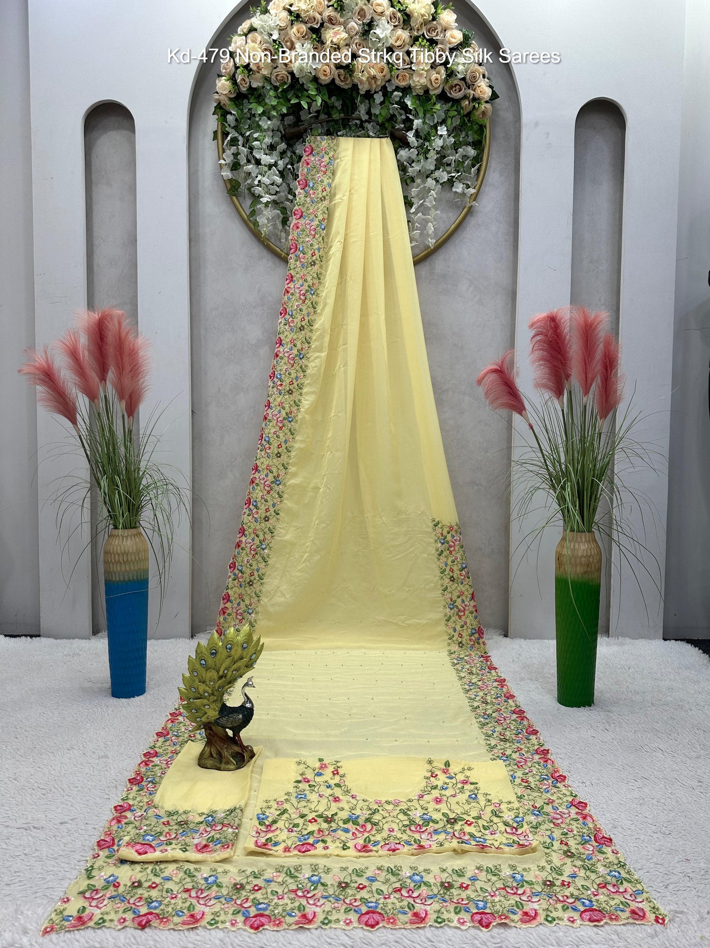 Kd-479 Non-Branded Strkq Tibby Silk Sarees