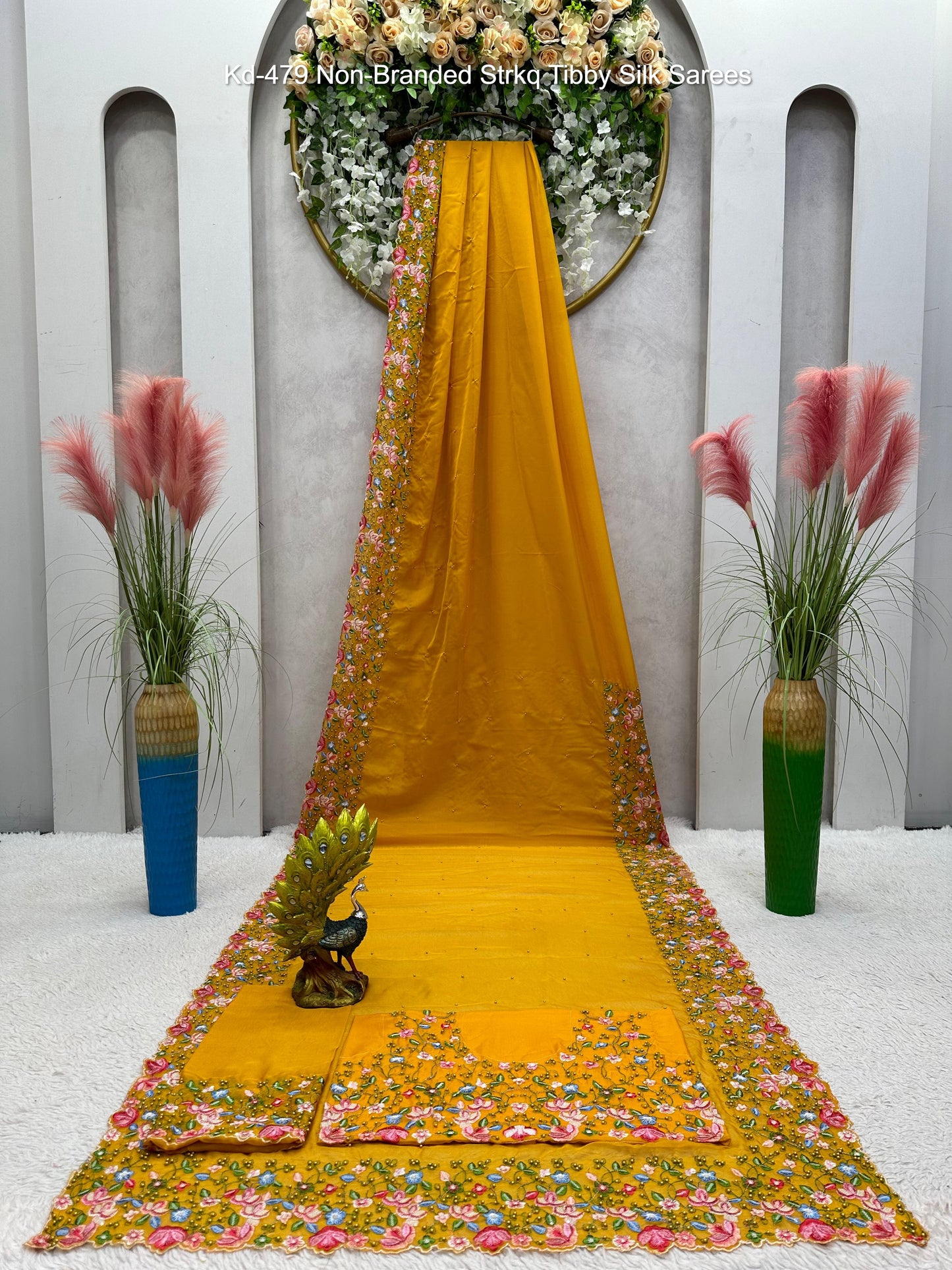 Kd-479 Non-Branded Strkq Tibby Silk Sarees