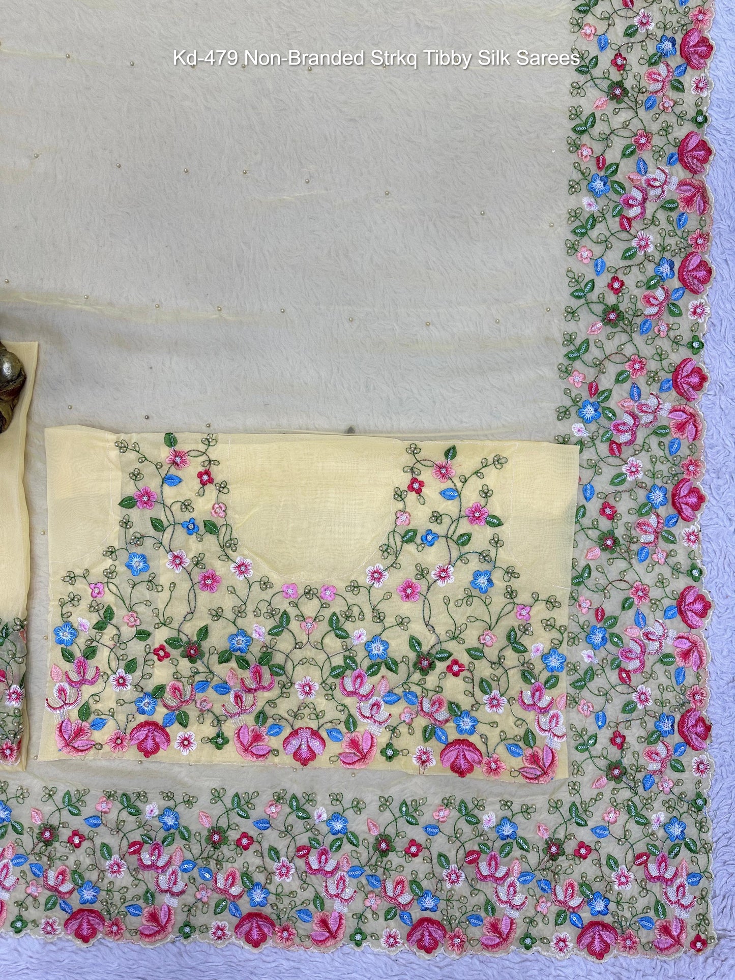 Kd-479 Non-Branded Strkq Tibby Silk Sarees