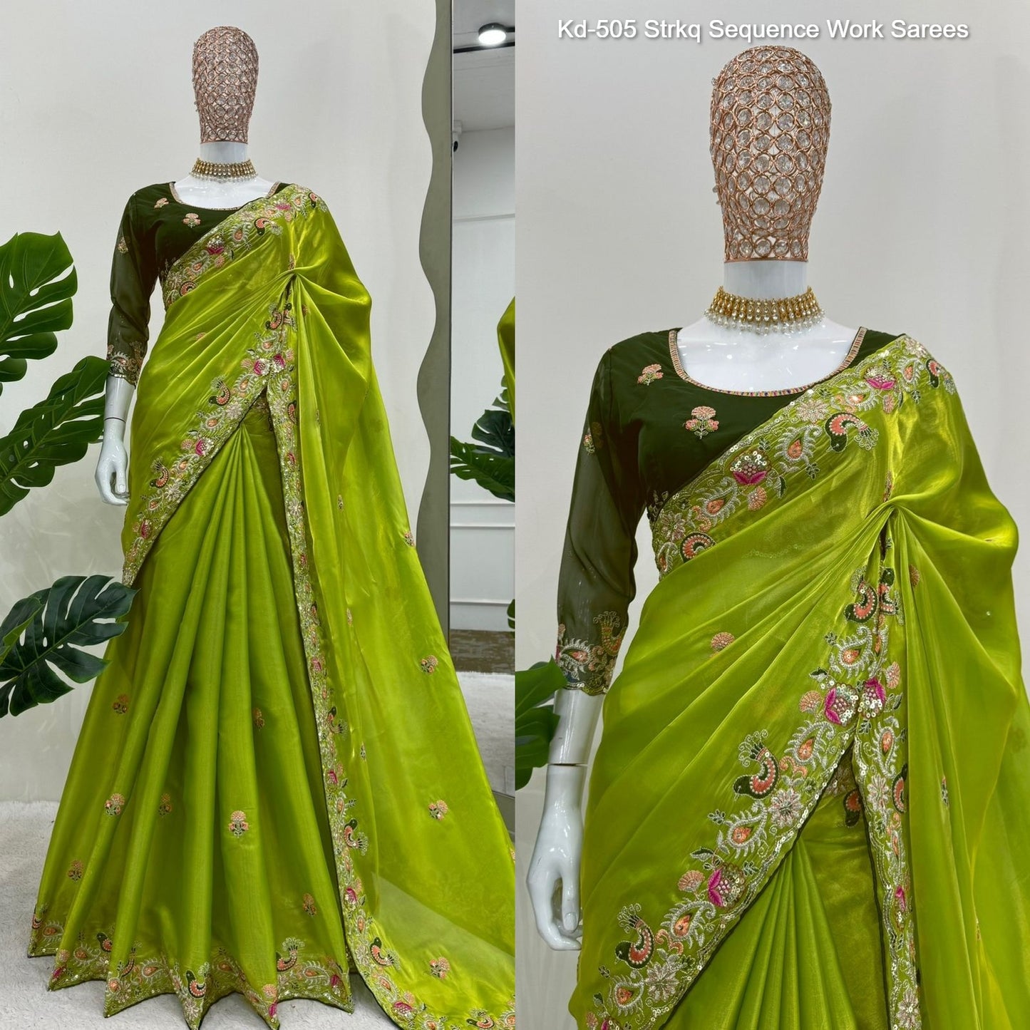 Kd-505 Strkq Sequence Work Sarees