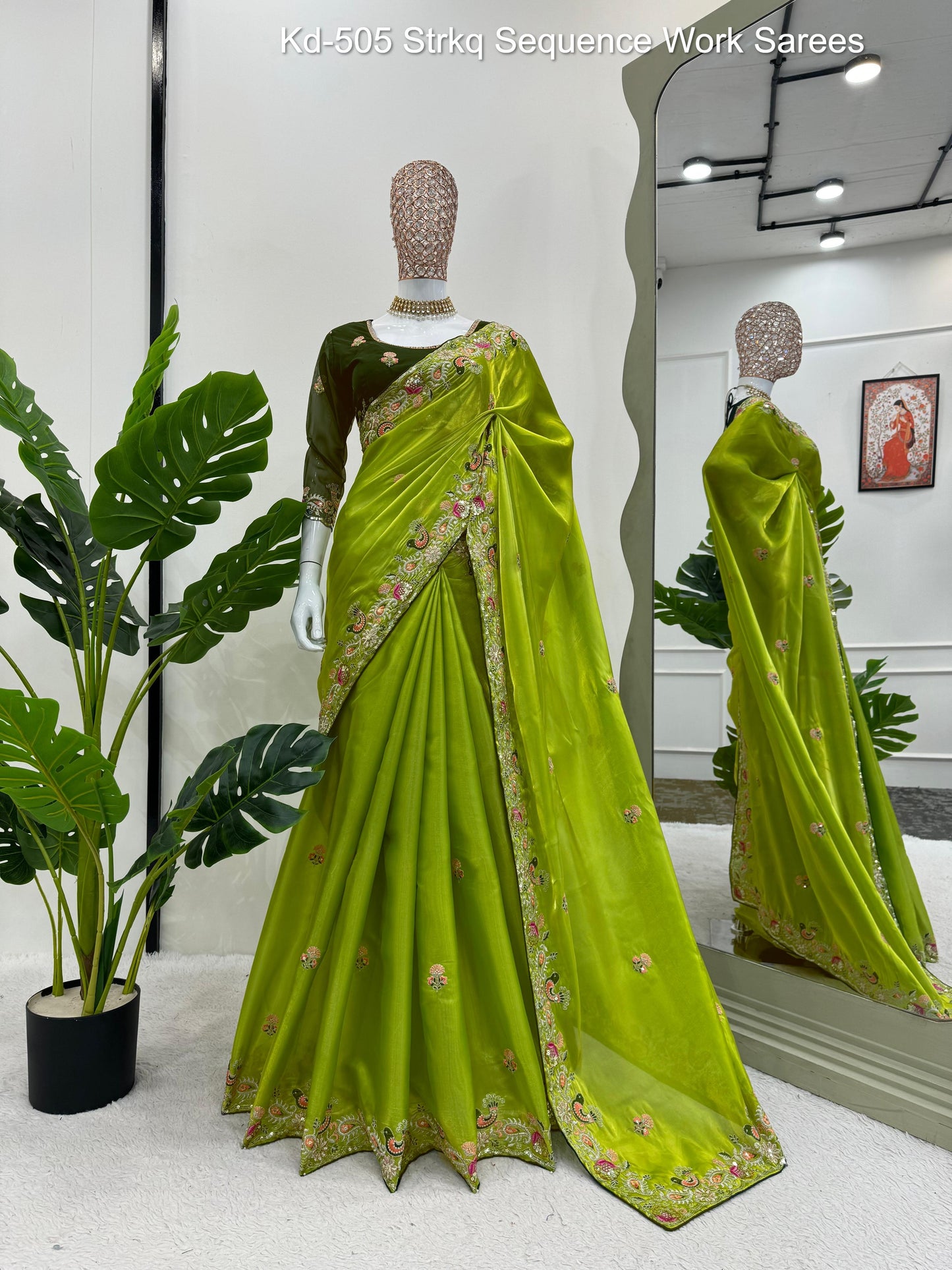 Kd-505 Strkq Sequence Work Sarees