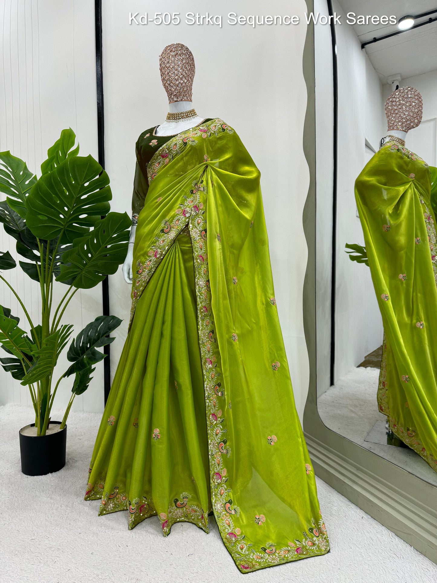 Kd-505 Strkq Sequence Work Sarees