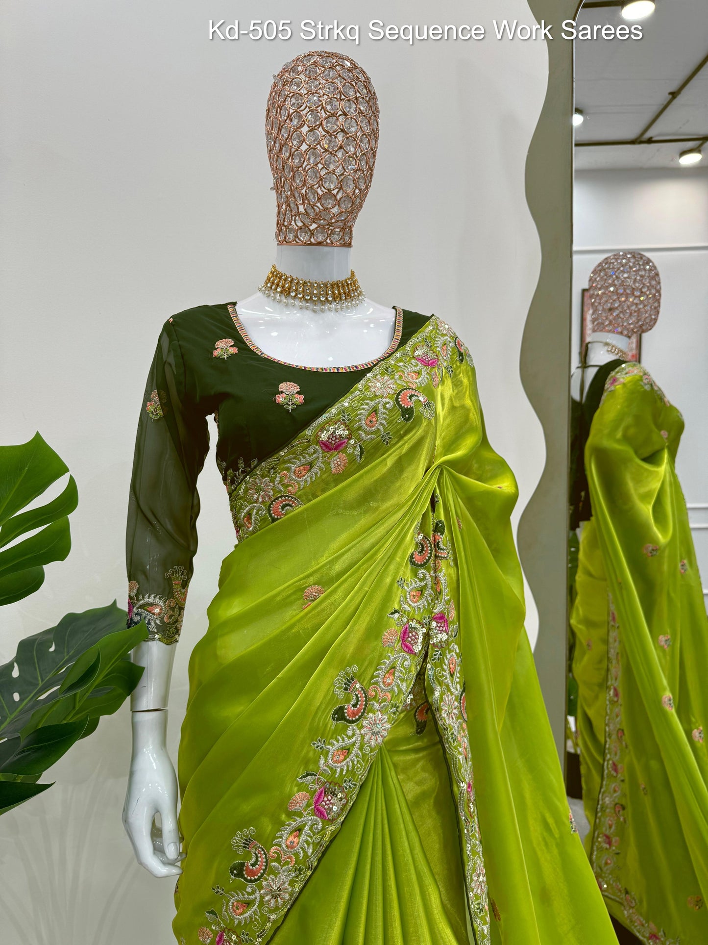 Kd-505 Strkq Sequence Work Sarees