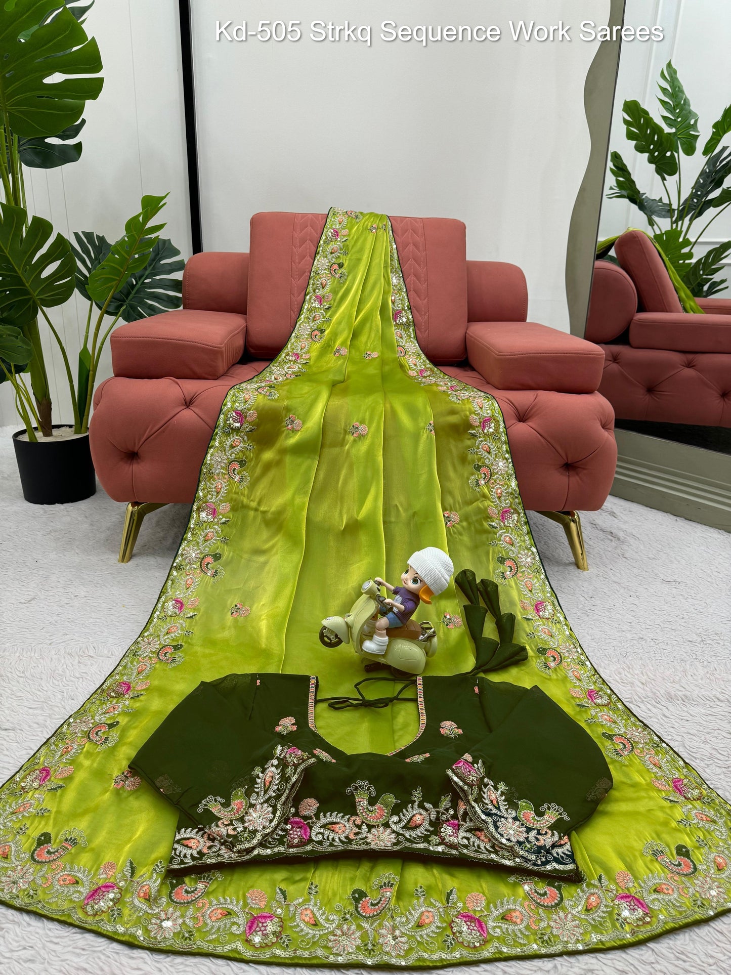 Kd-505 Strkq Sequence Work Sarees