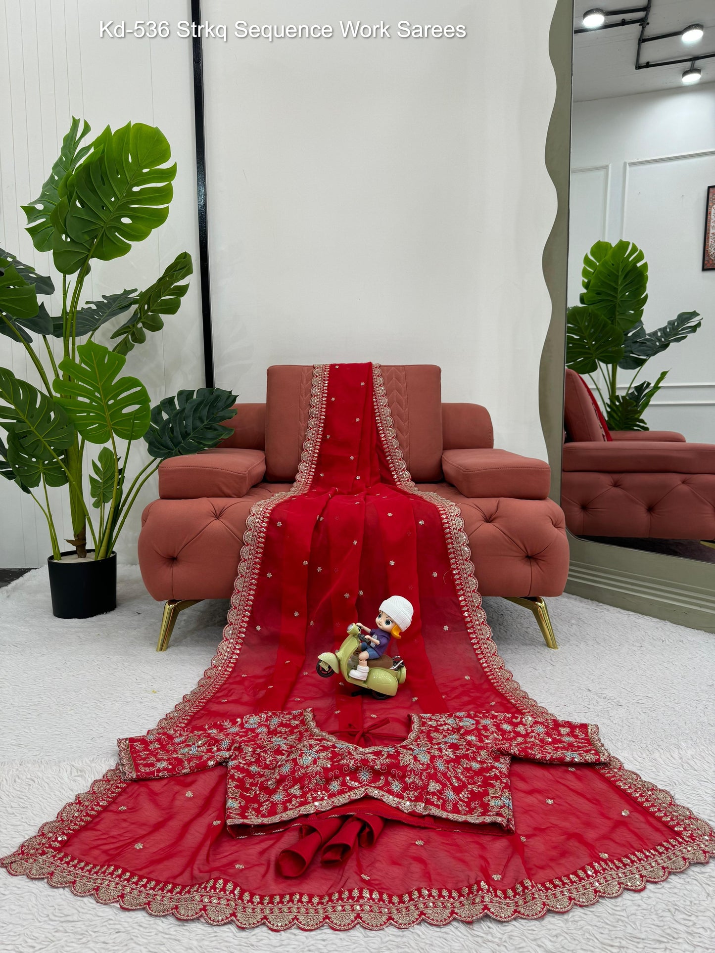 Kd-536 Strkq Sequence Work Sarees