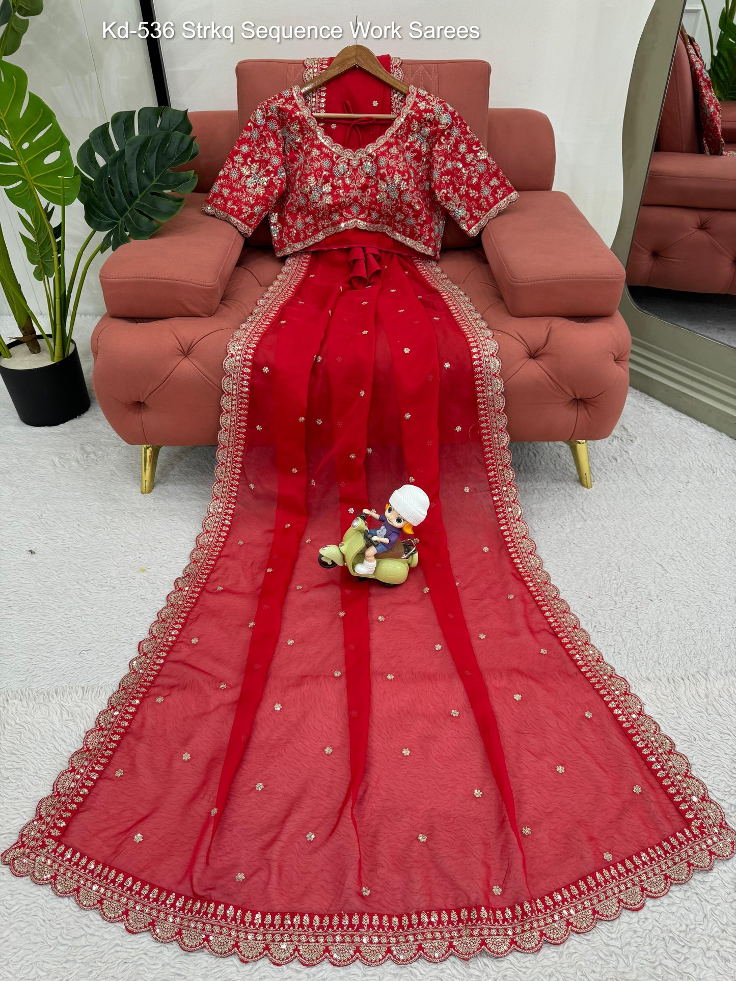 Kd-536 Strkq Sequence Work Sarees