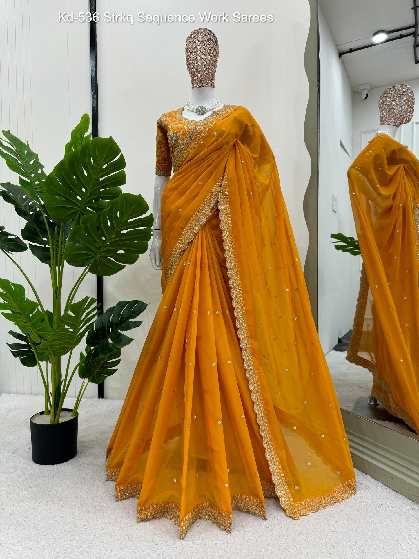 Kd-536 Strkq Sequence Work Sarees