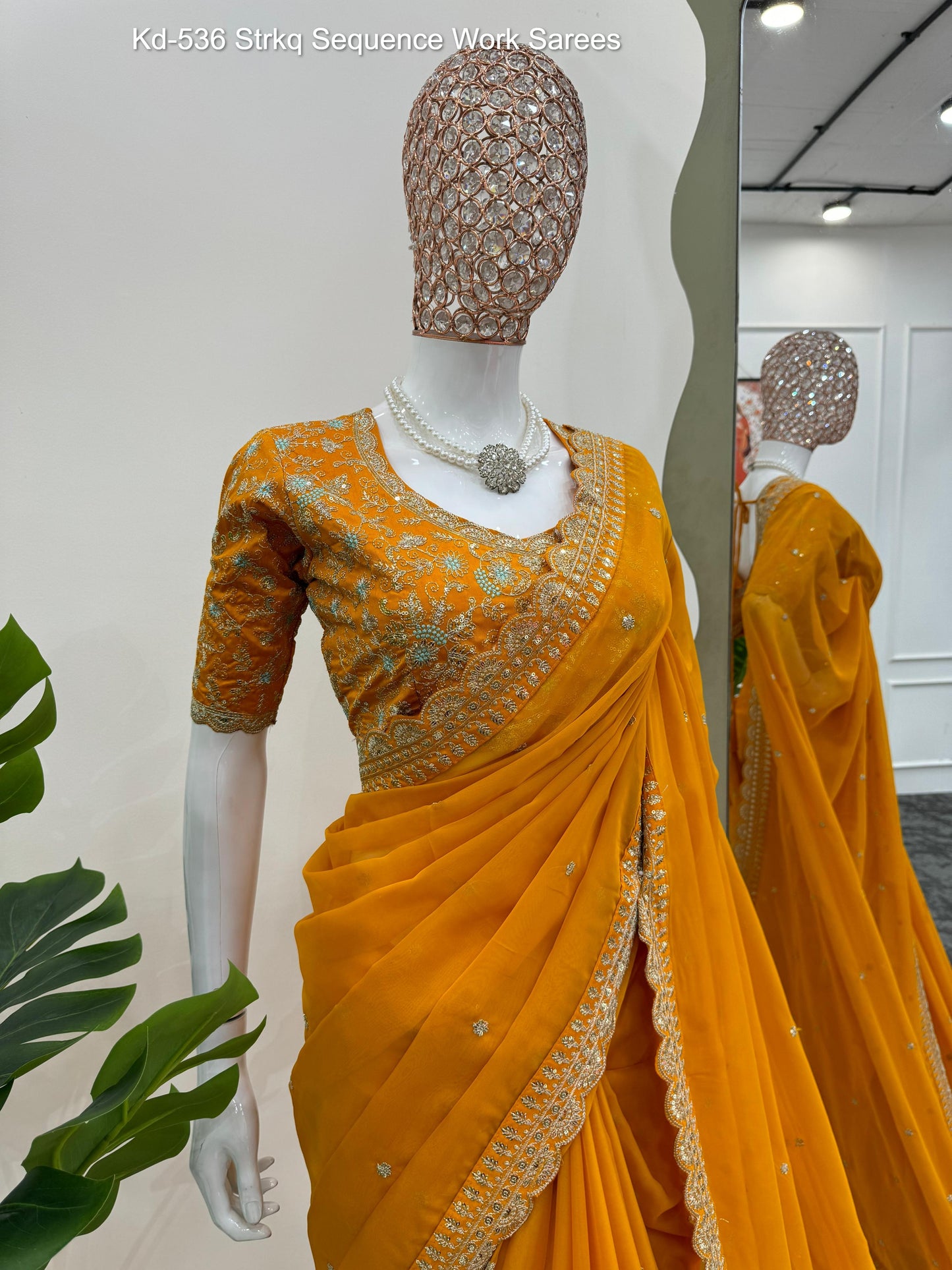 Kd-536 Strkq Sequence Work Sarees
