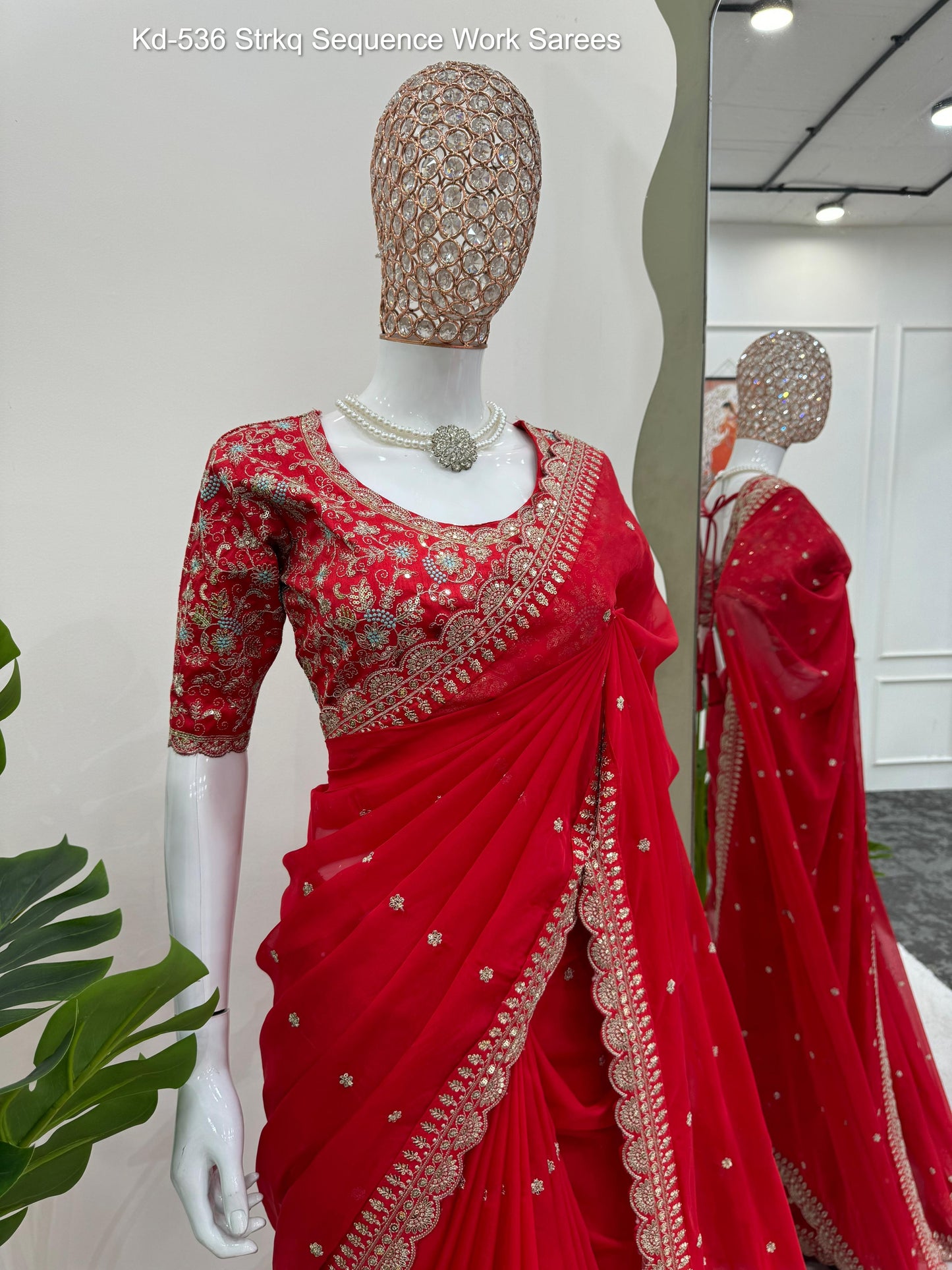 Kd-536 Strkq Sequence Work Sarees