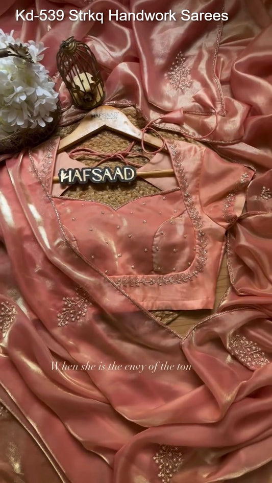 Kd-539 Strkq Handwork Sarees