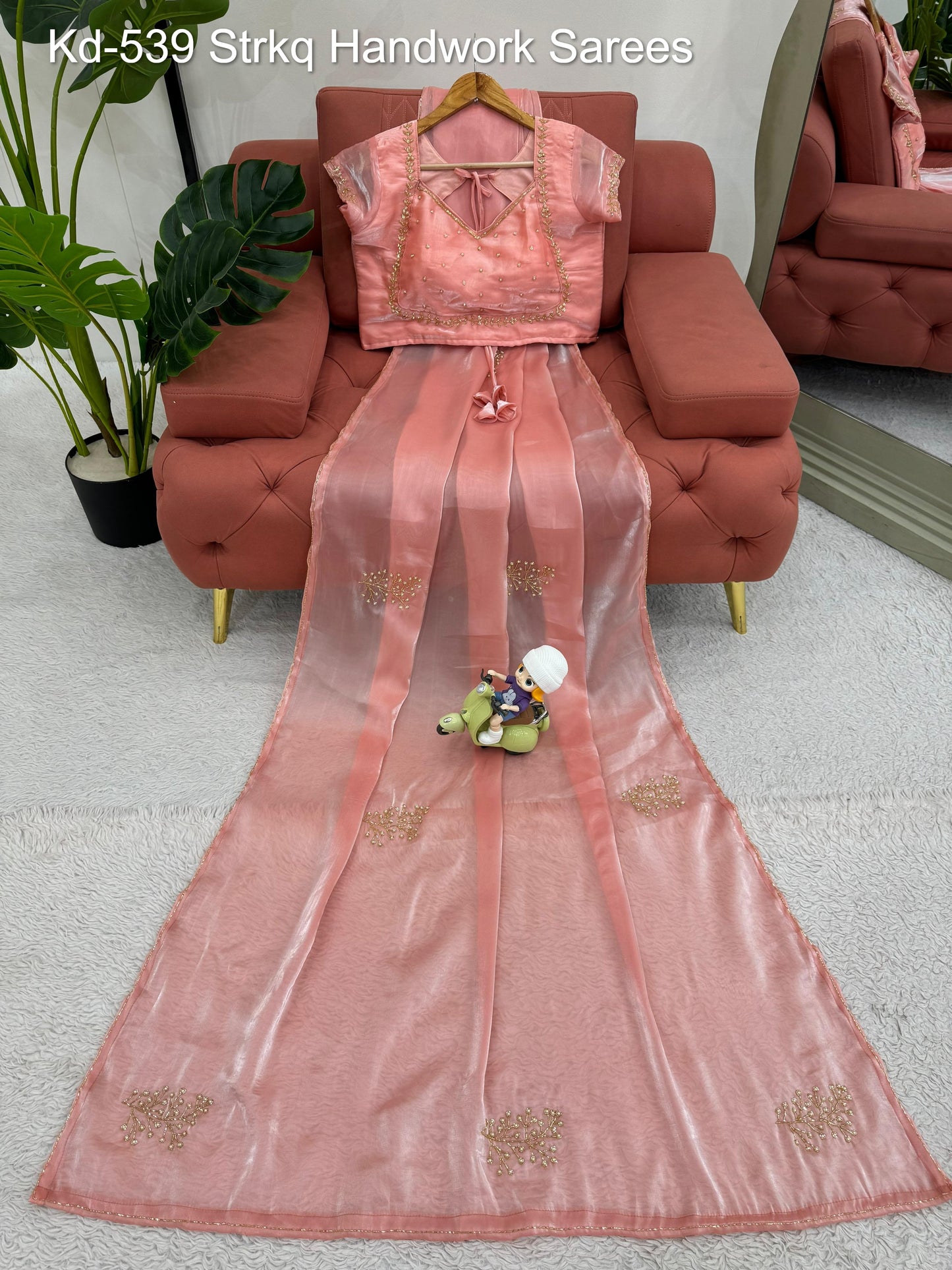 Kd-539 Strkq Handwork Sarees