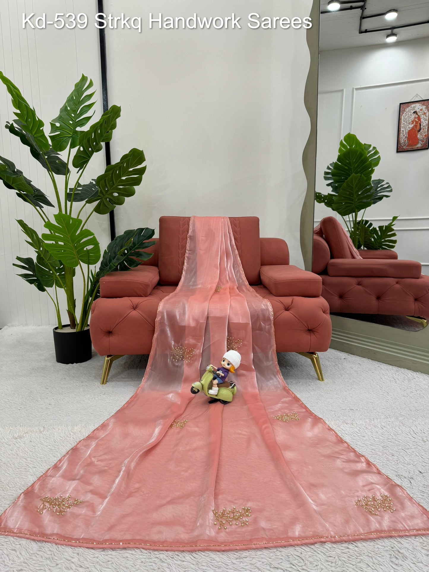 Kd-539 Strkq Handwork Sarees