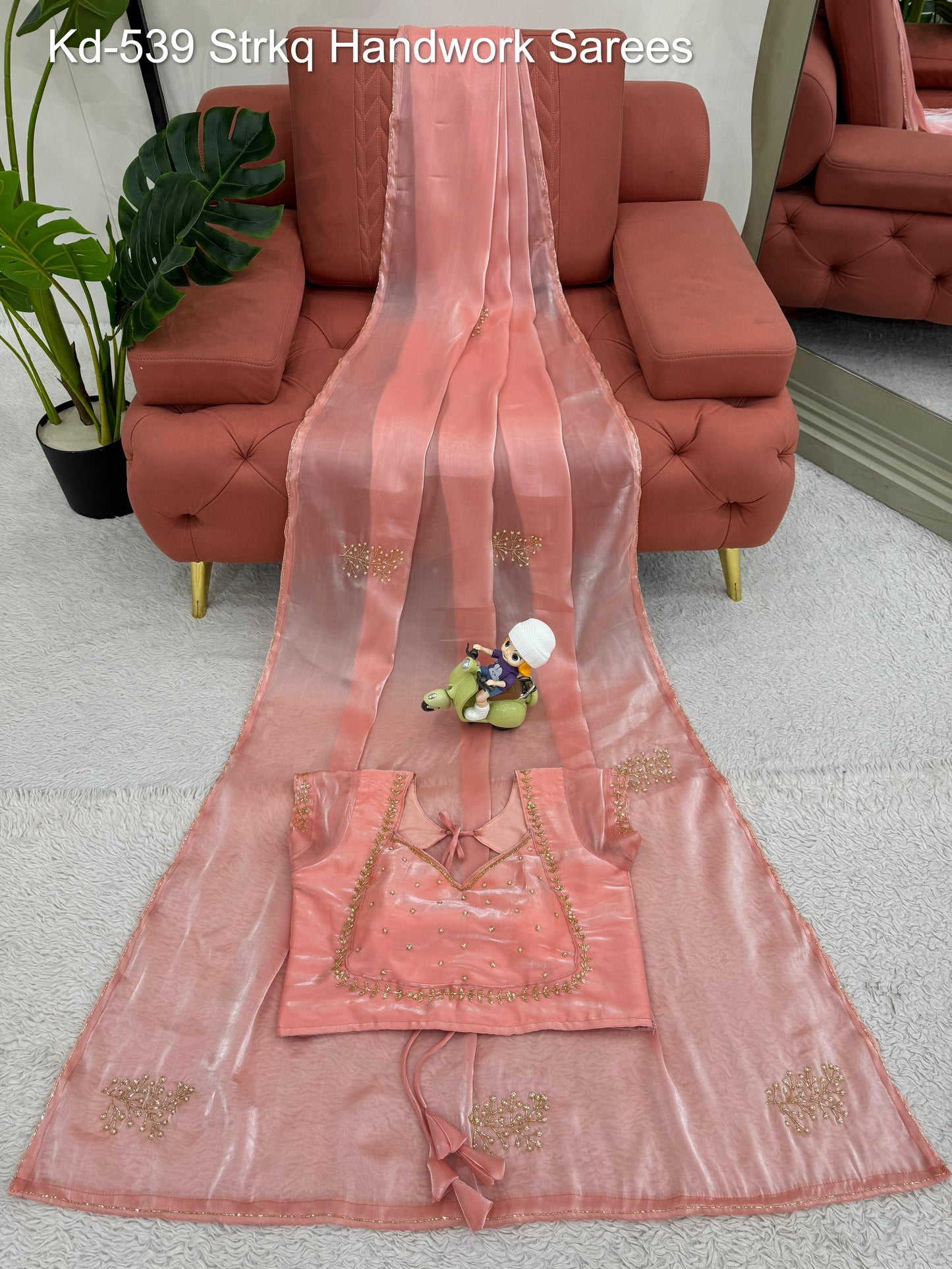 Kd-539 Strkq Handwork Sarees