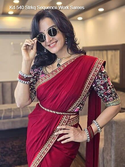 Kd-540 Strkq Sequence Work Sarees