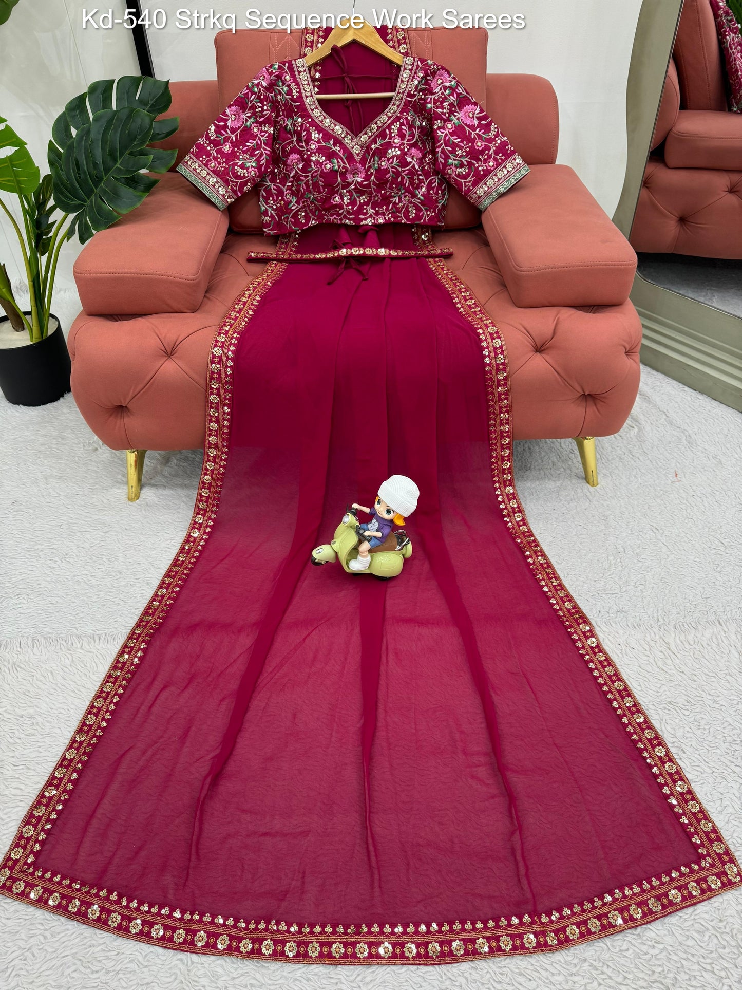 Kd-540 Strkq Sequence Work Sarees