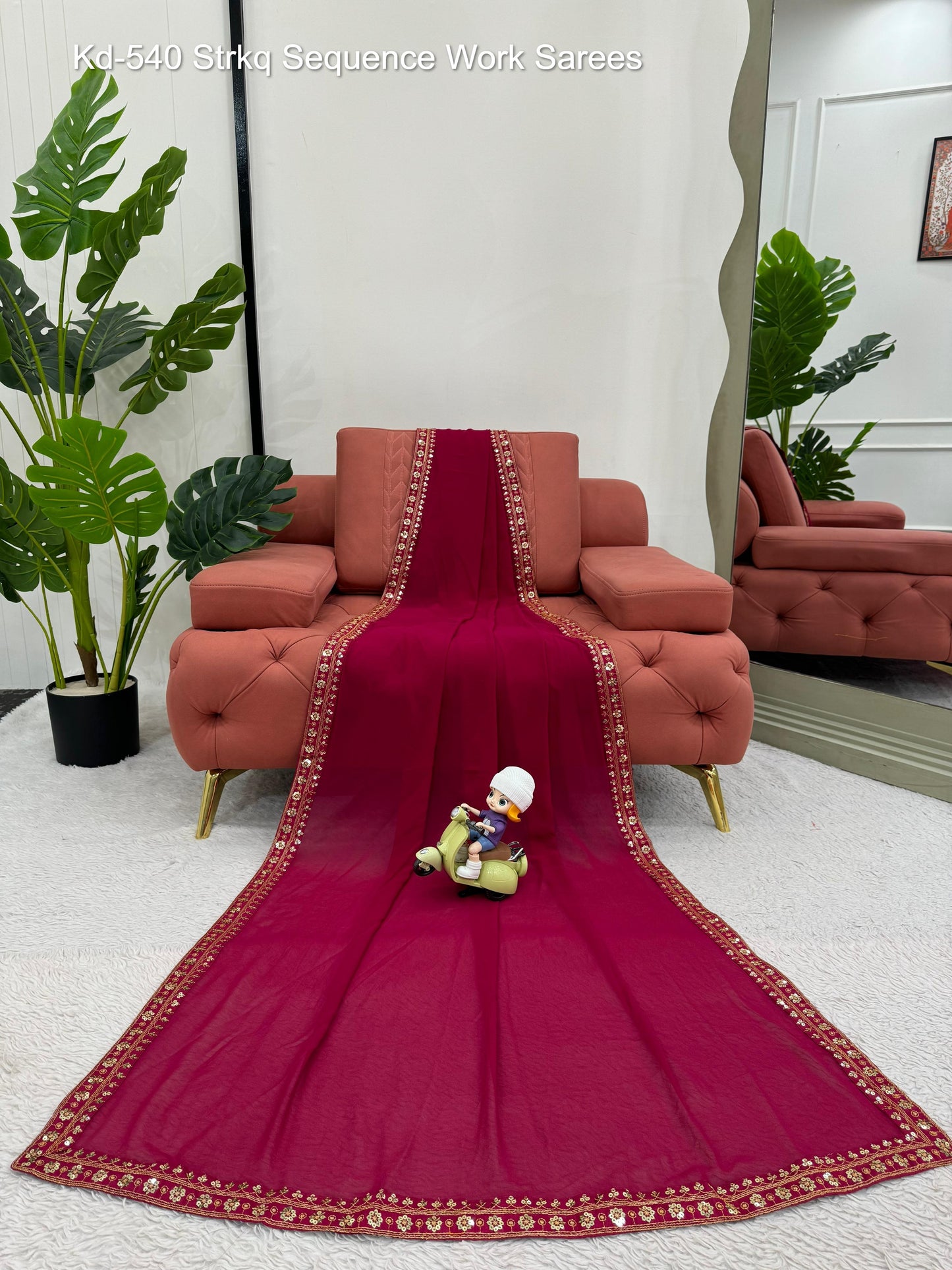 Kd-540 Strkq Sequence Work Sarees