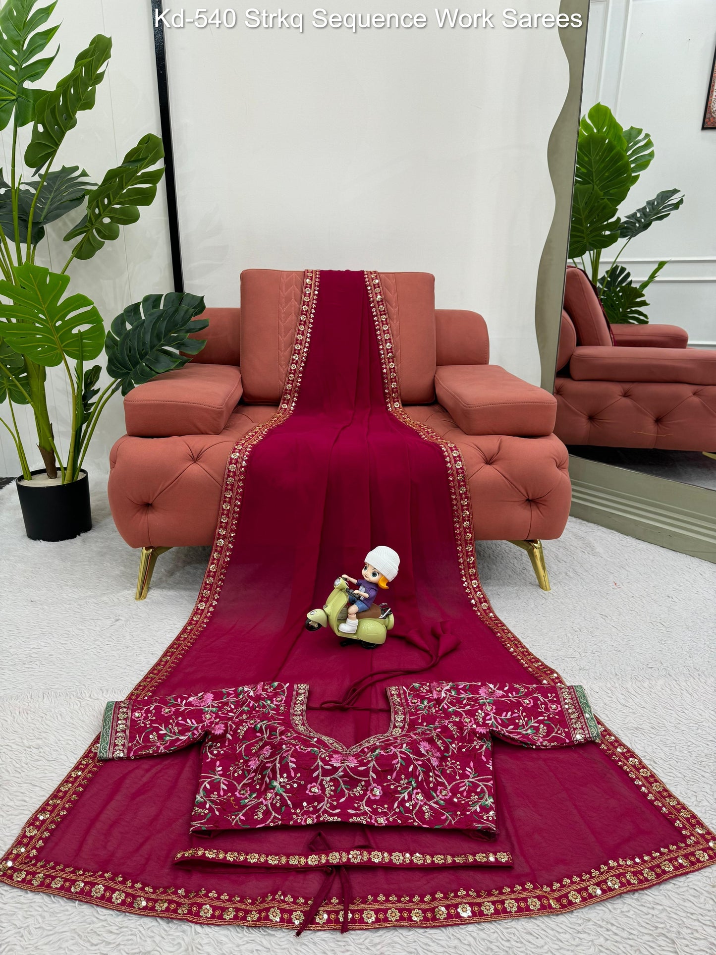 Kd-540 Strkq Sequence Work Sarees