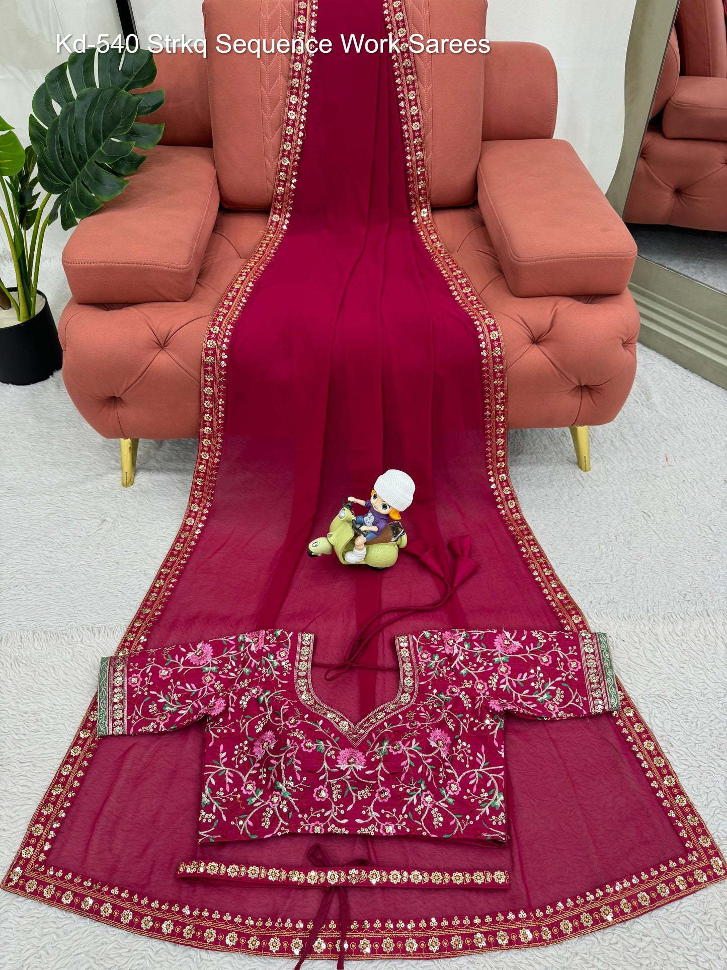 Kd-540 Strkq Sequence Work Sarees