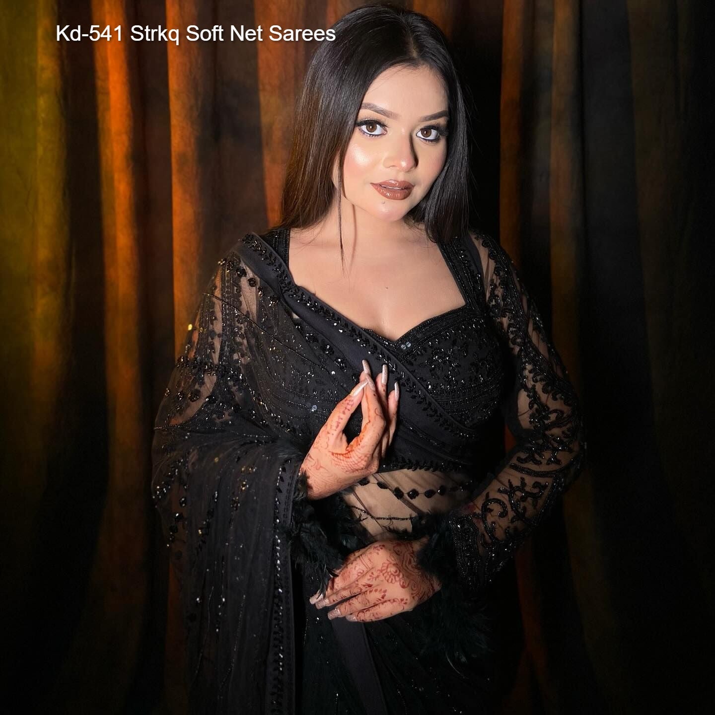 Kd-541 Strkq Soft Net Sarees