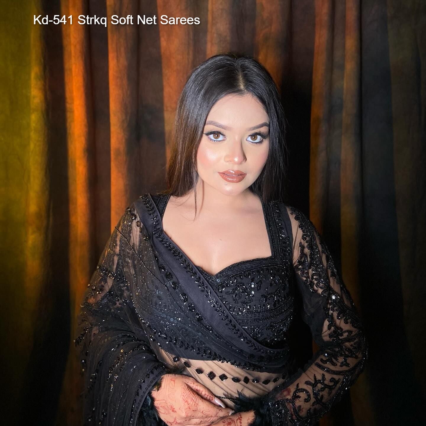 Kd-541 Strkq Soft Net Sarees