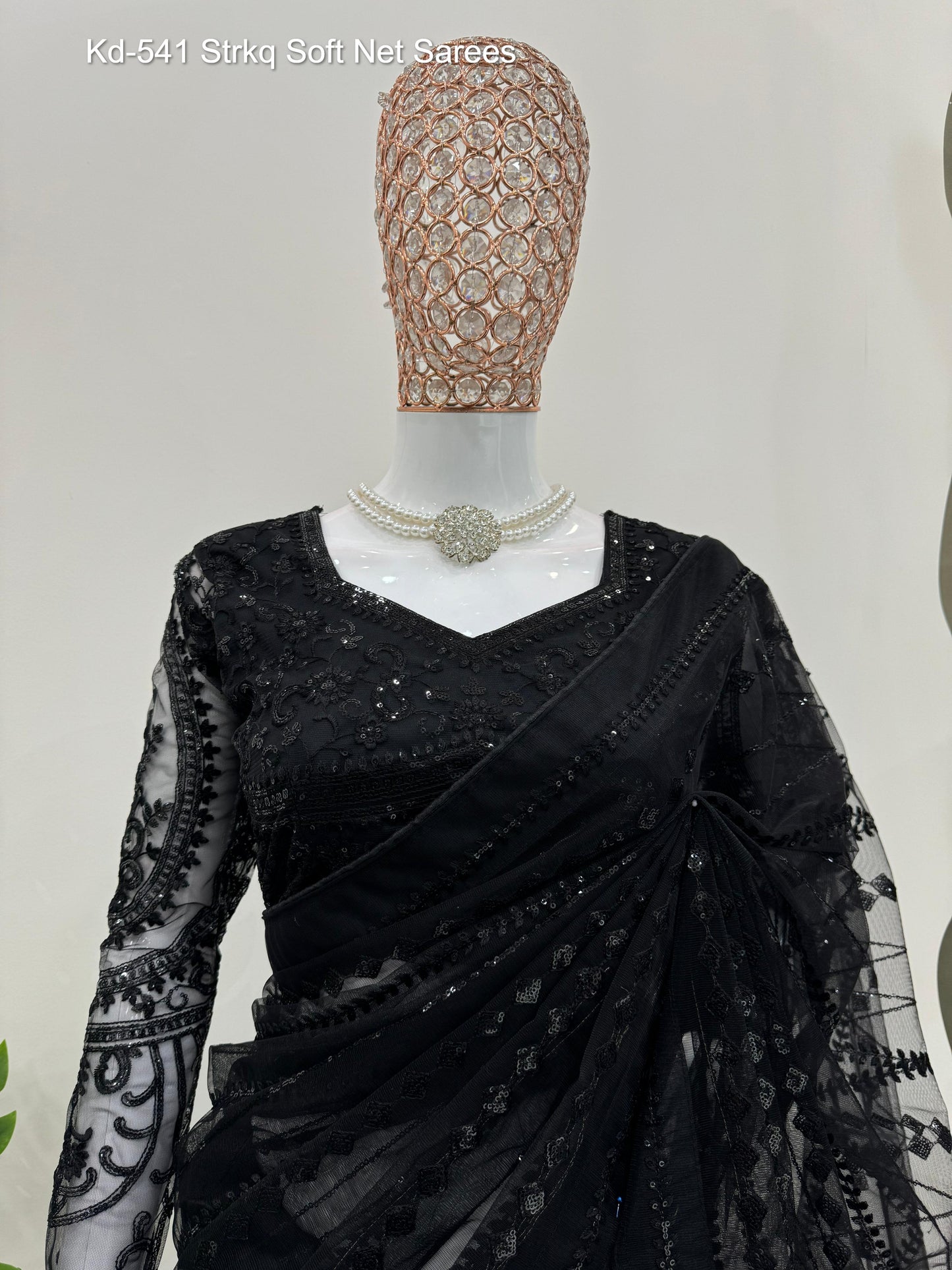 Kd-541 Strkq Soft Net Sarees