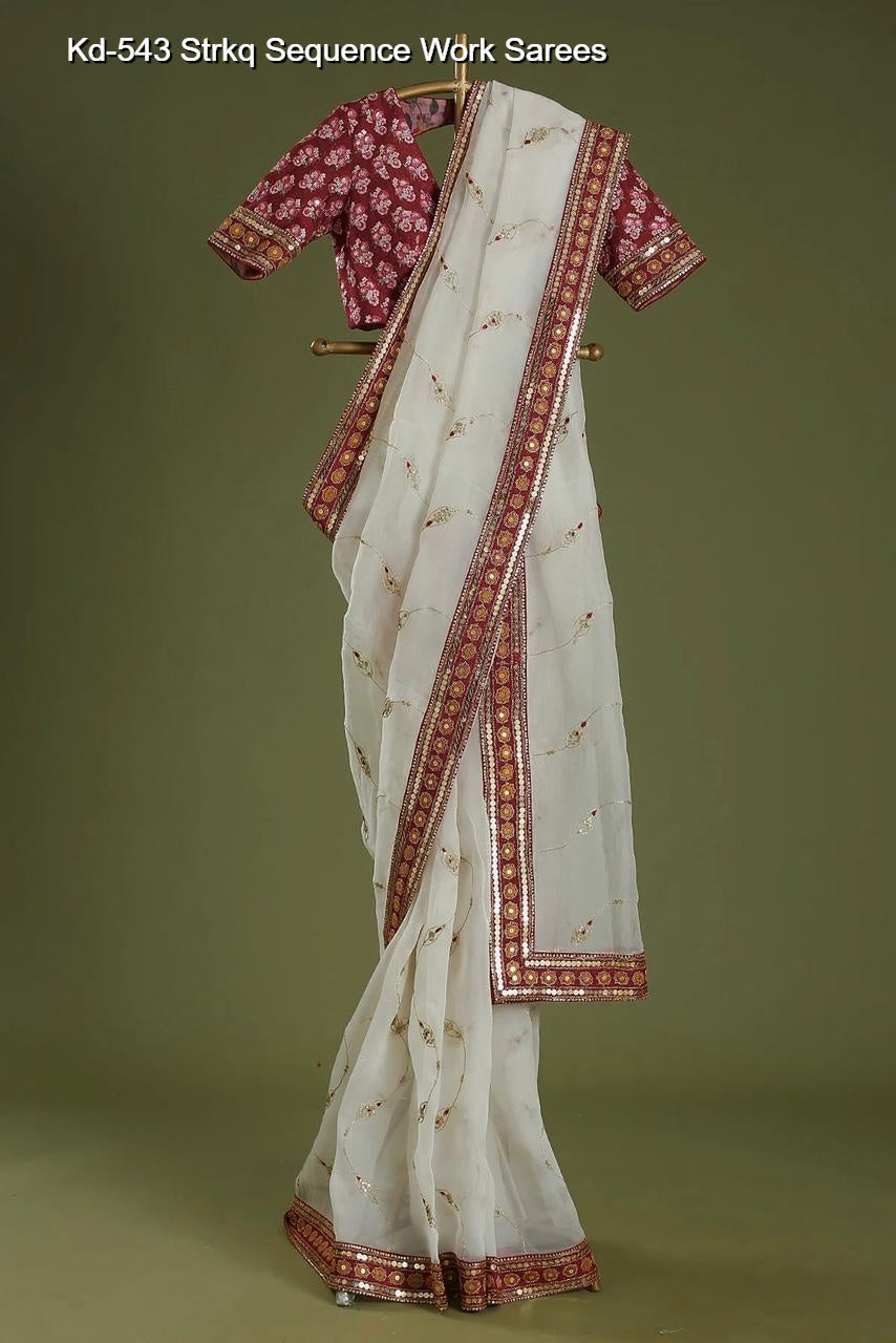 Kd-543 Strkq Sequence Work Sarees