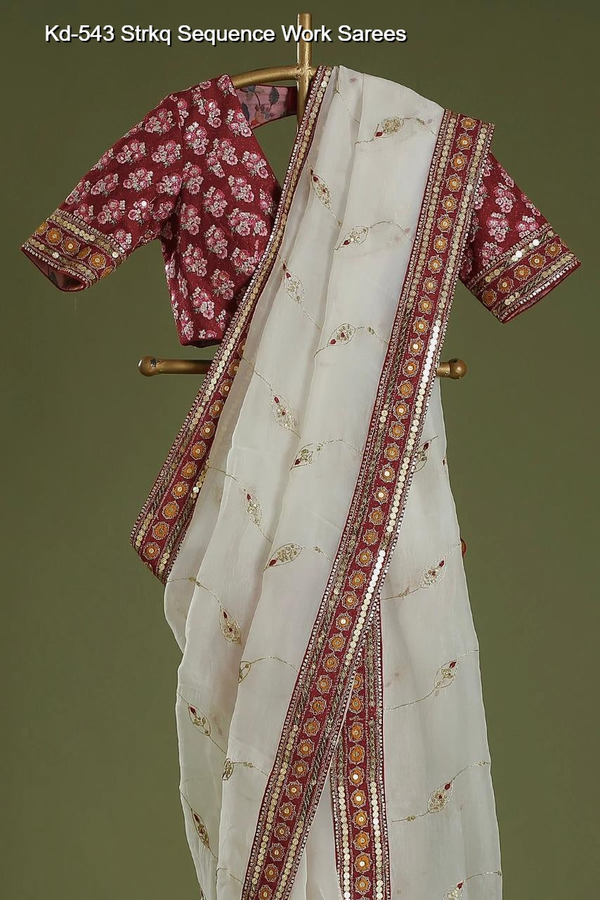 Kd-543 Strkq Sequence Work Sarees