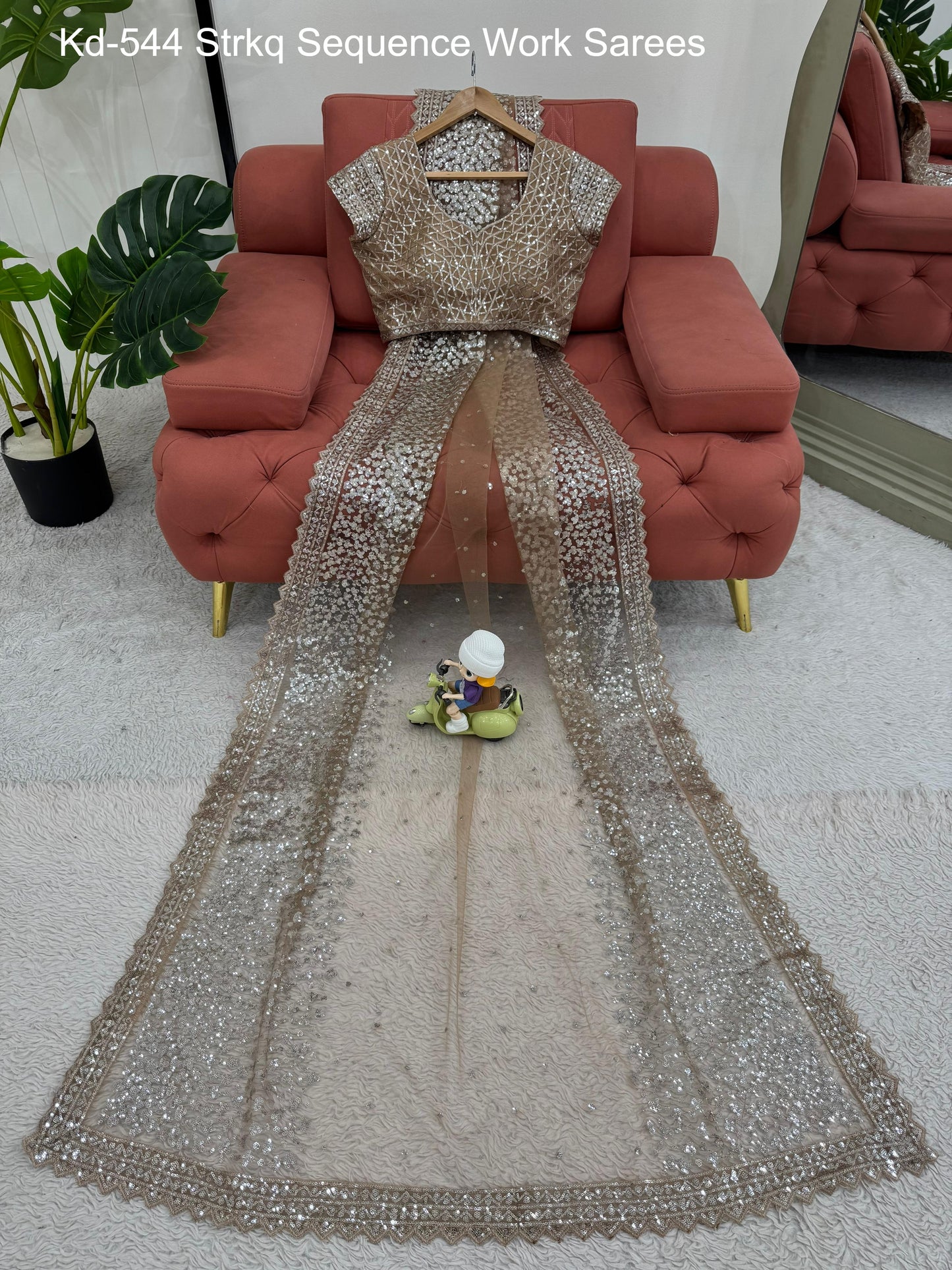 Kd-544 Strkq Sequence Work Sarees